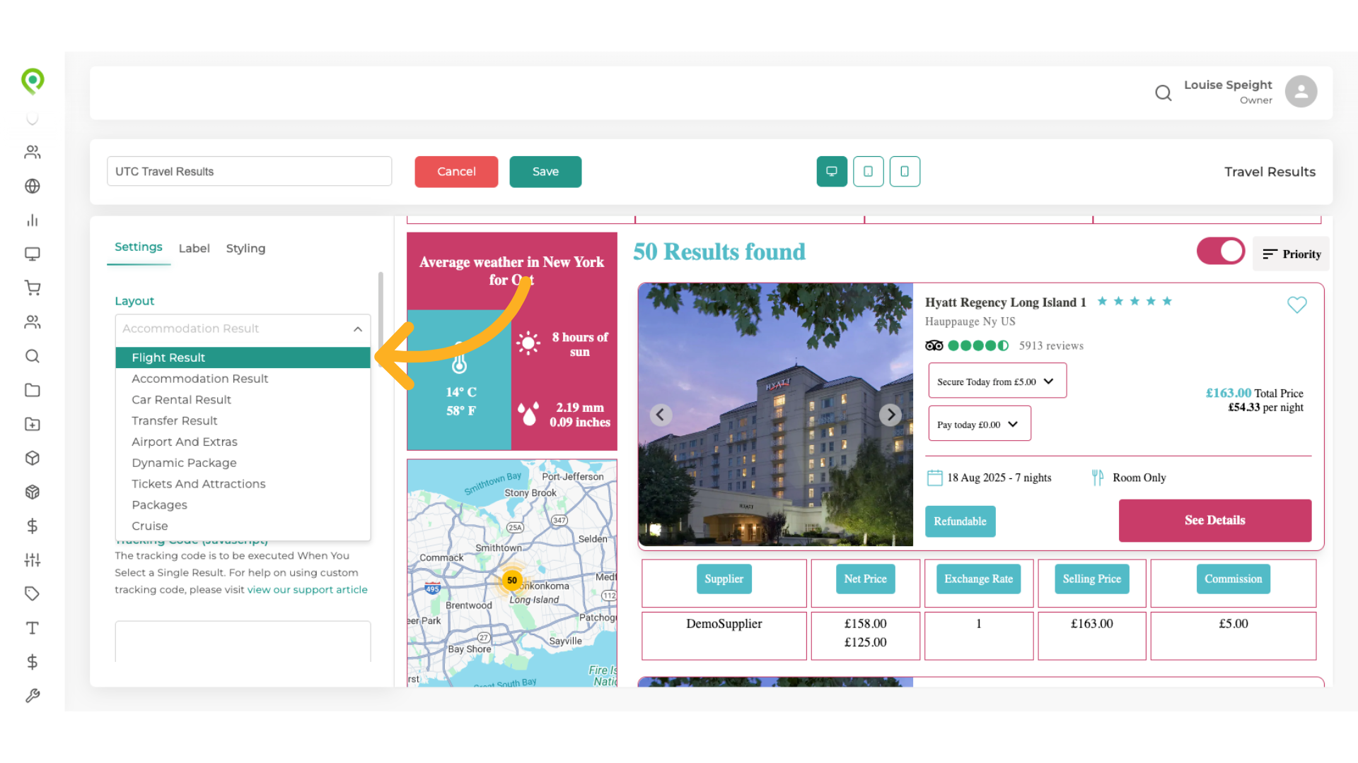 Click 'Flight Result'
