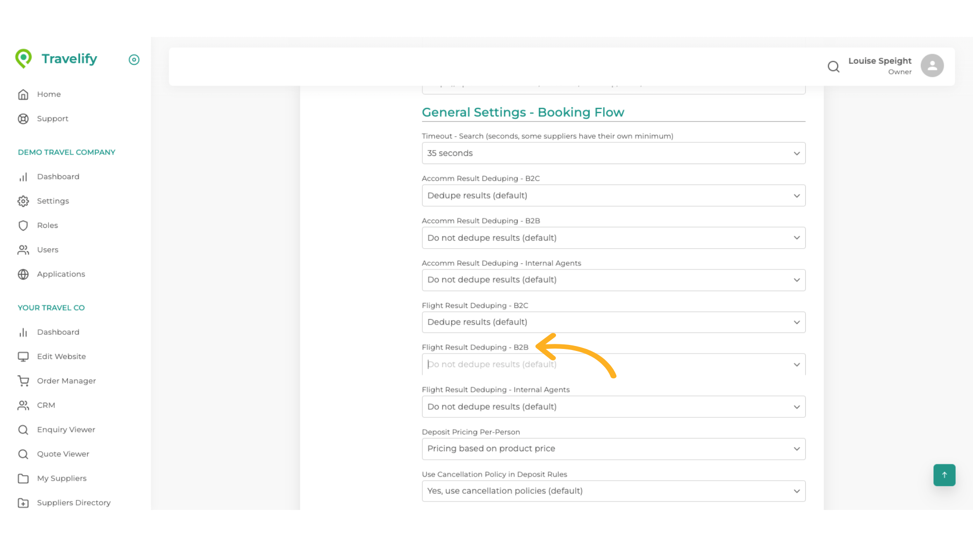 Select Flight Results Deduping B2B