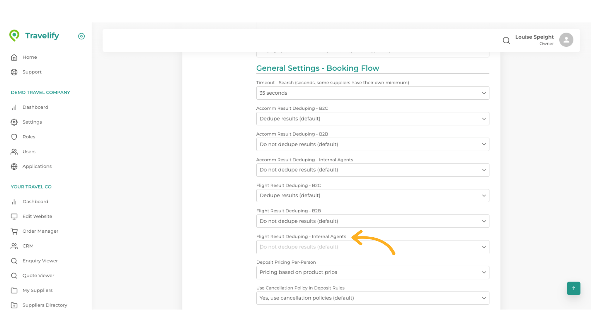 Select Flight Results Deduping, Internal Agents
