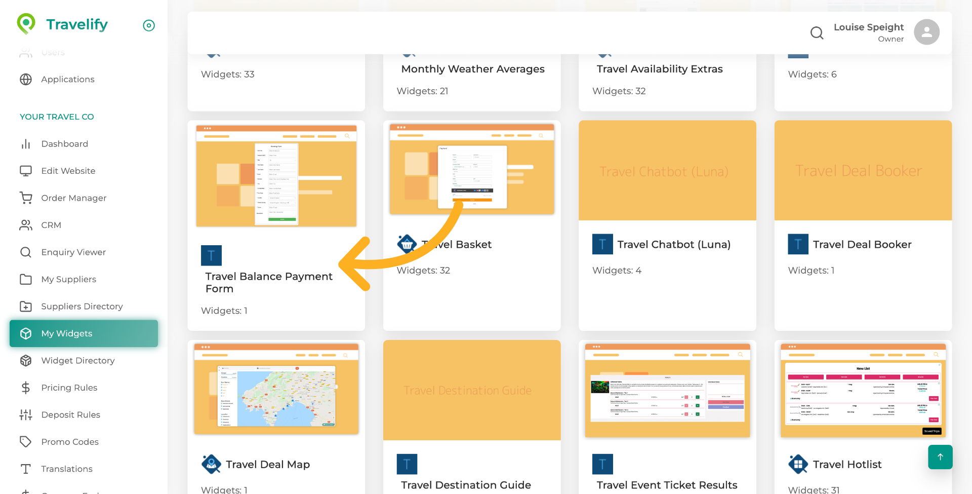 Open Travel Balance Payment Form