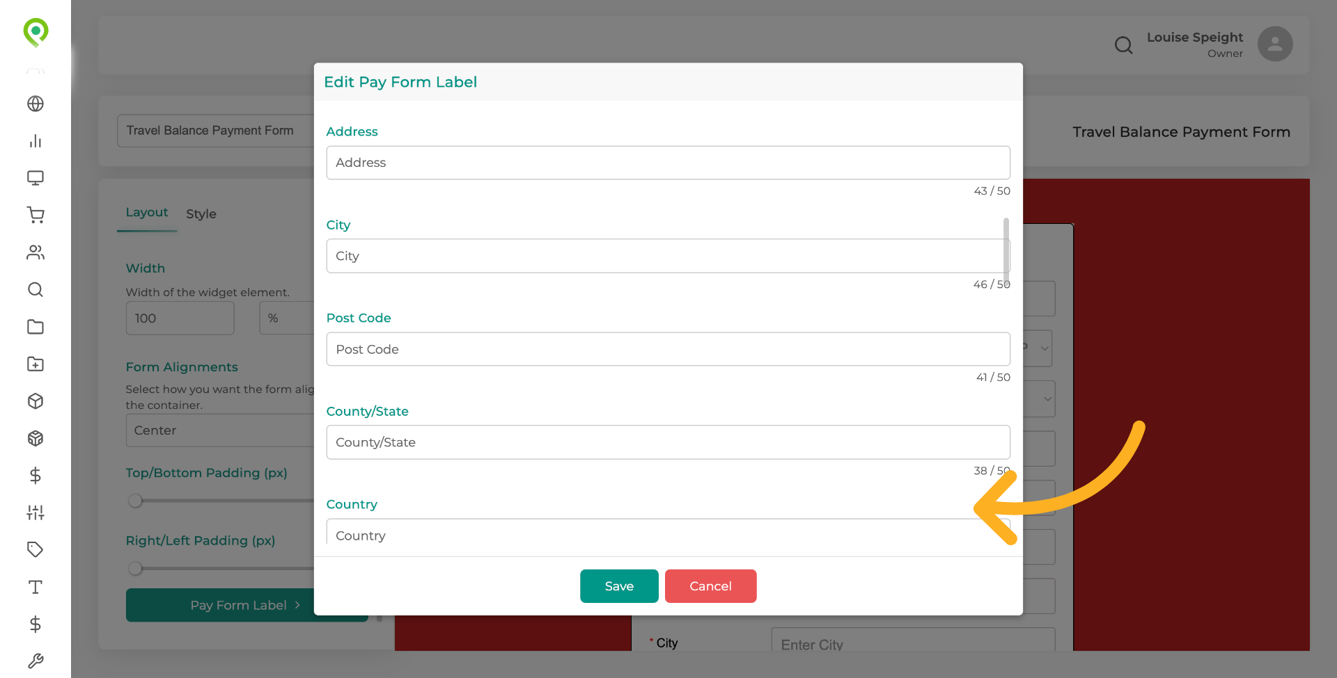 Edit Additional Form Labels