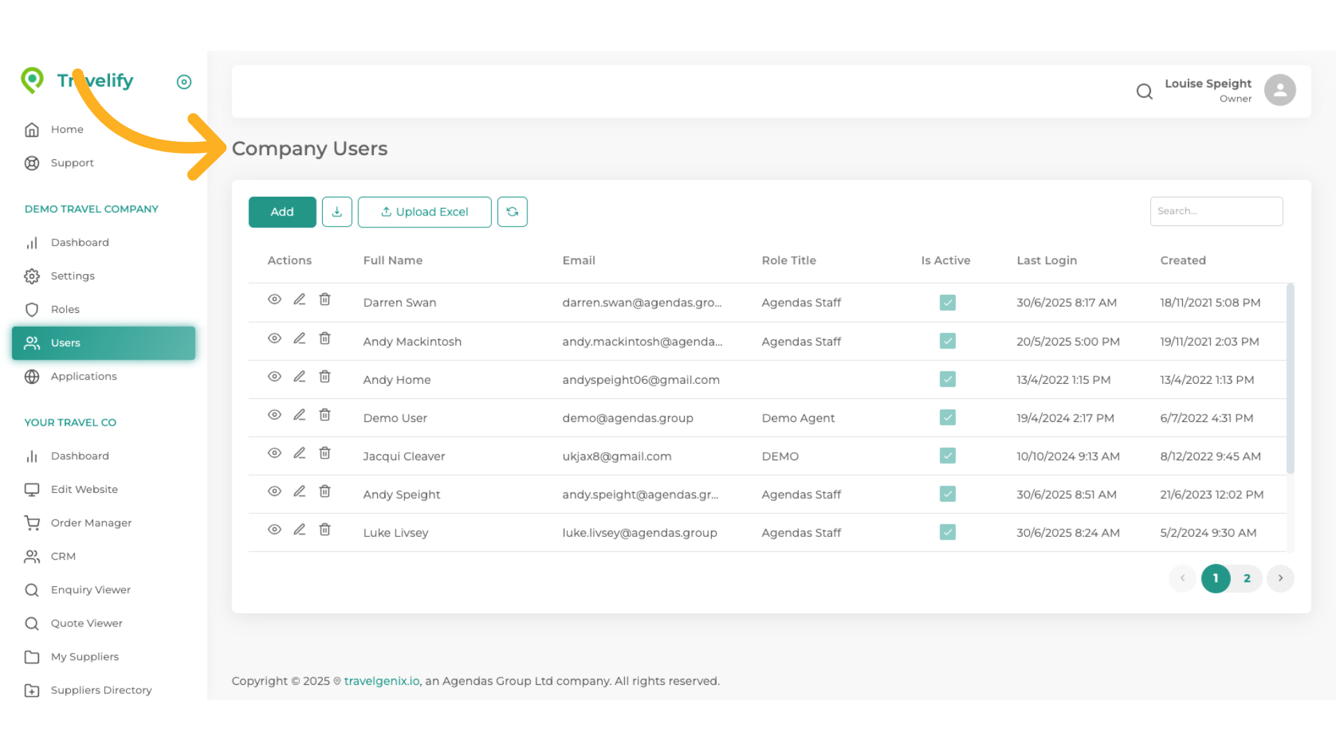 Select the User to add more details if needed