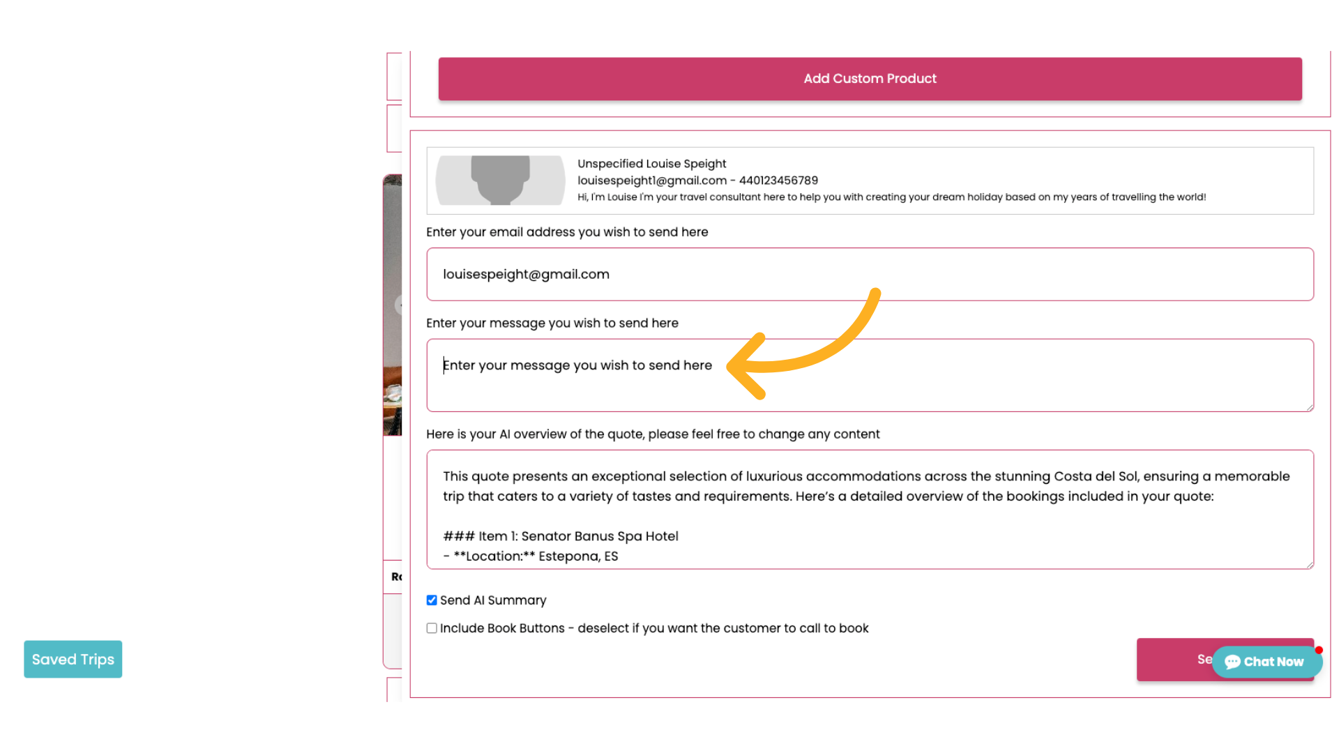 Type in your message