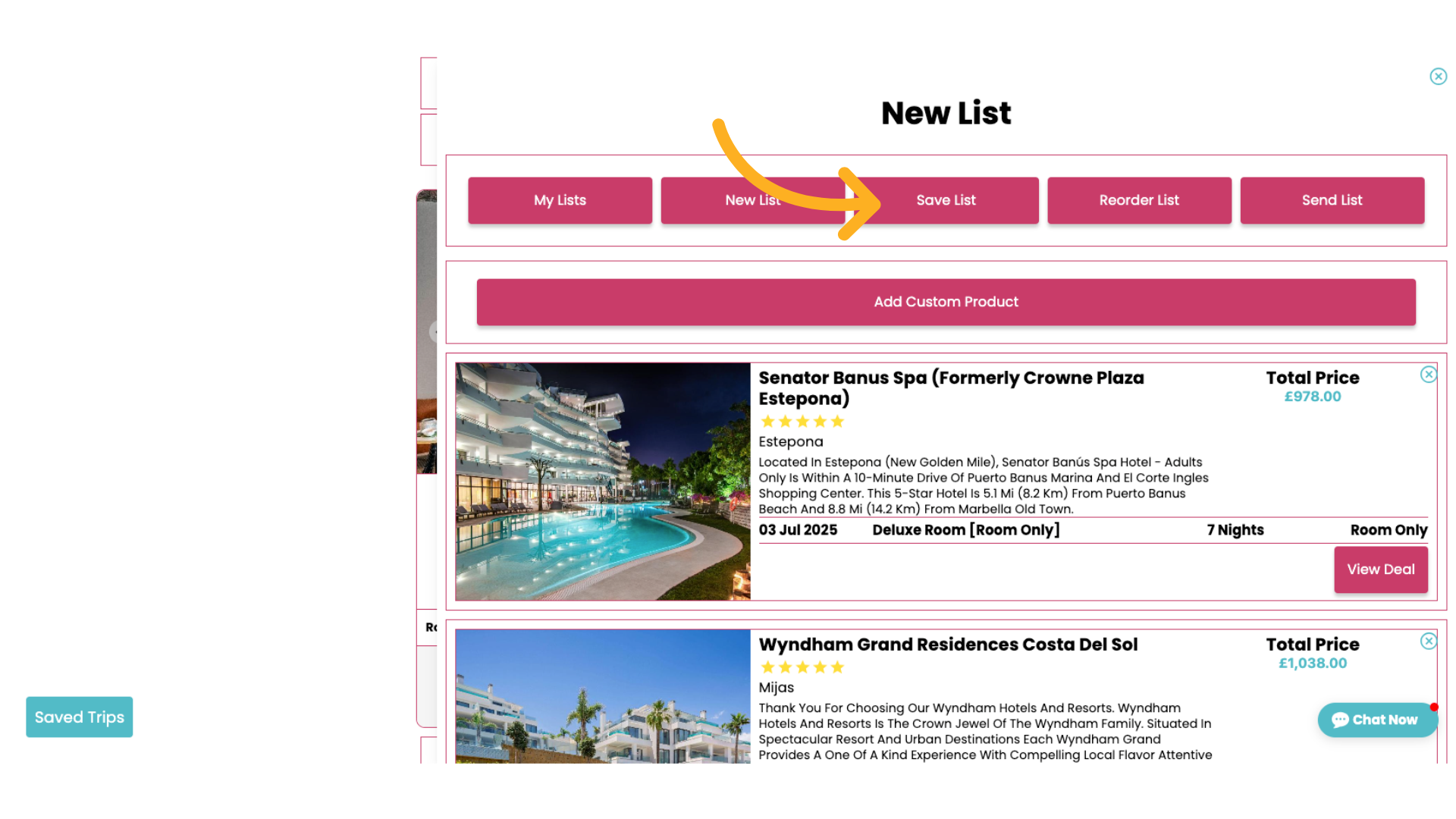Click here to Save the list