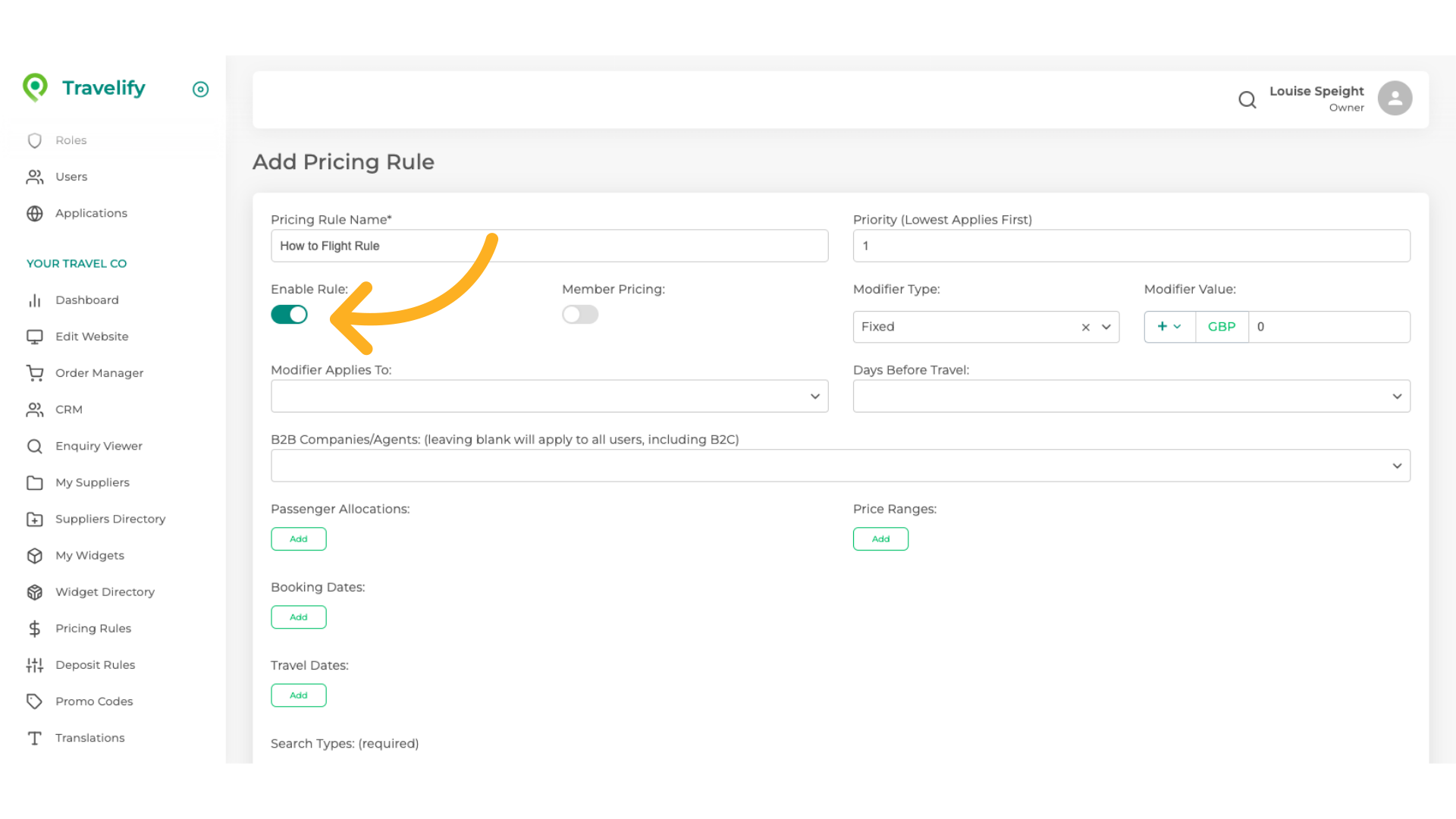 Click here to Enable the Rule