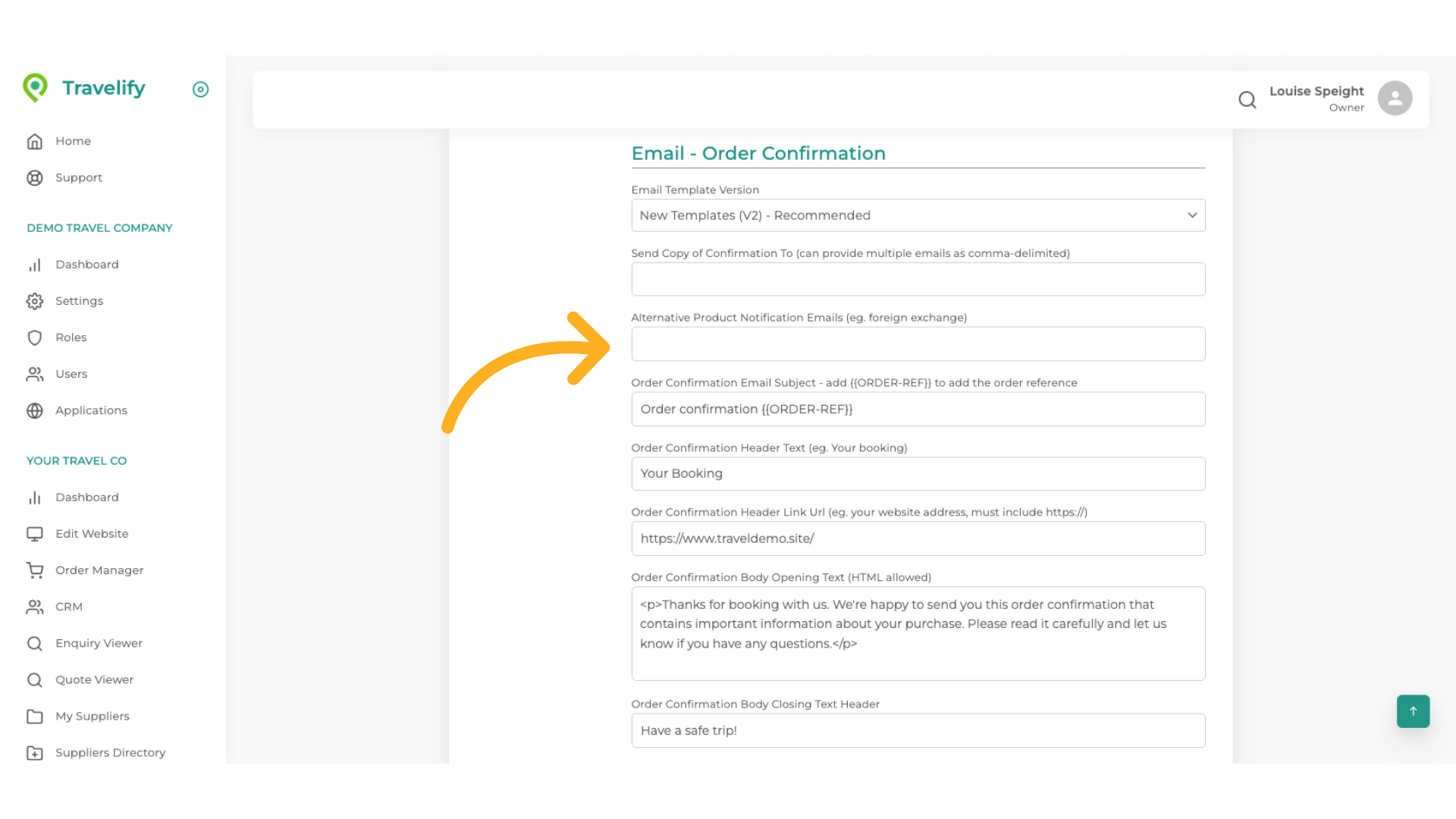 You can include additional information