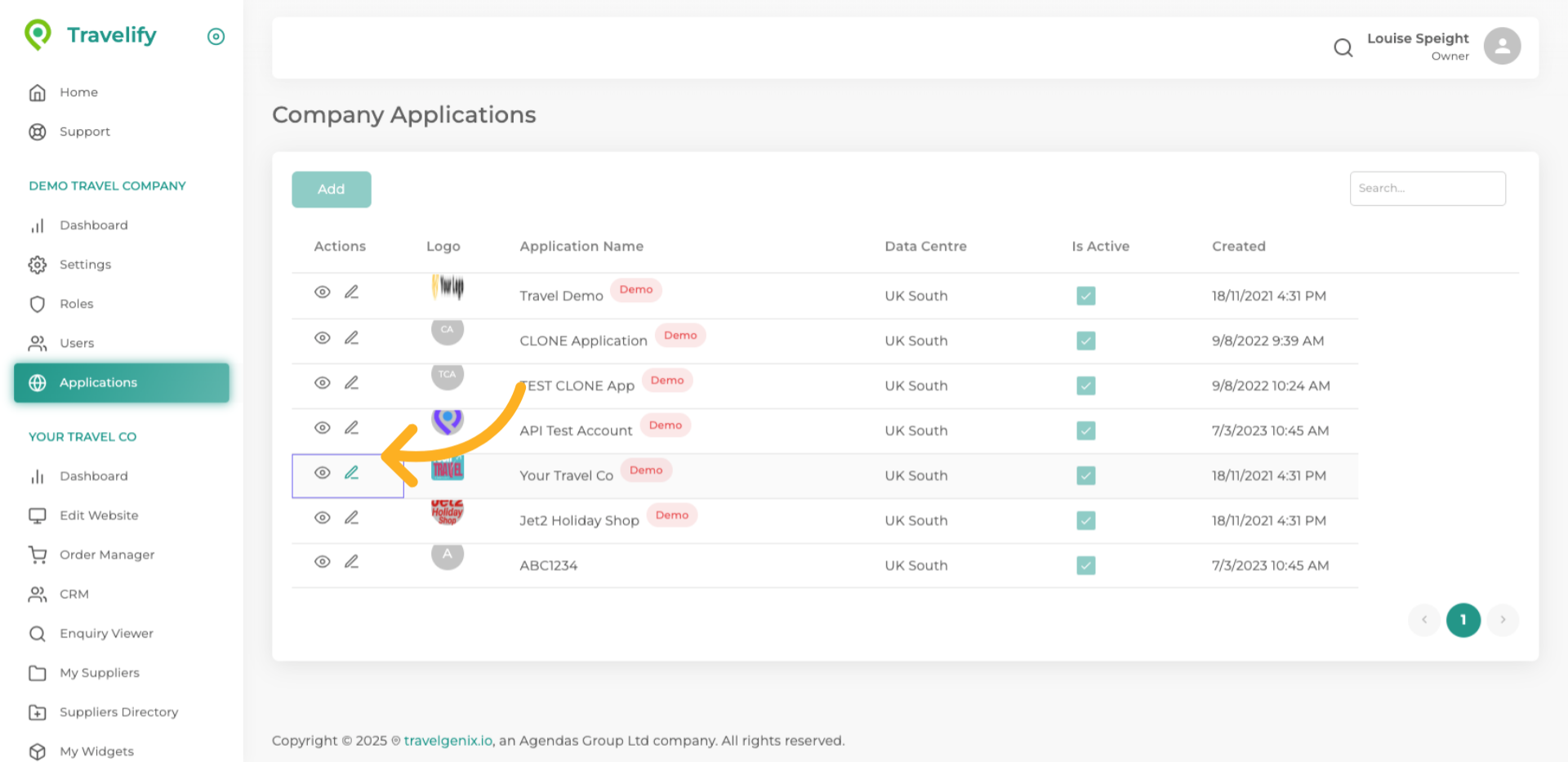 Open Application Settings