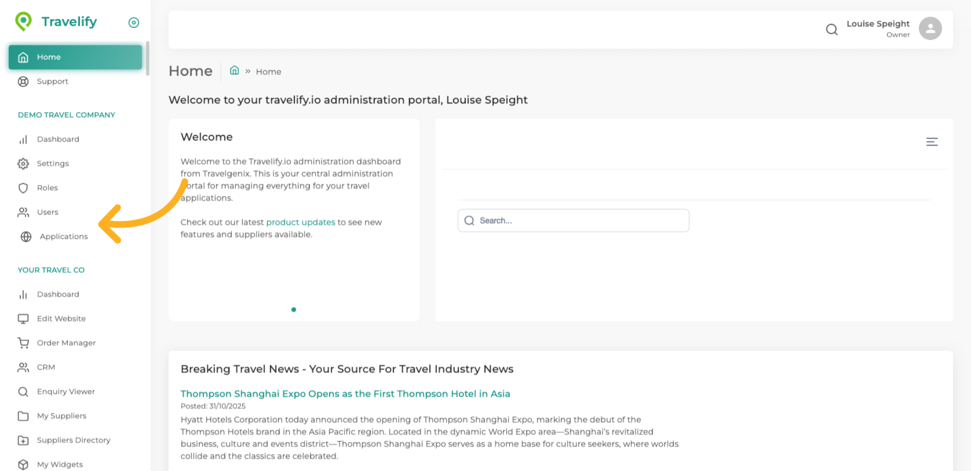 Navigate To Applications