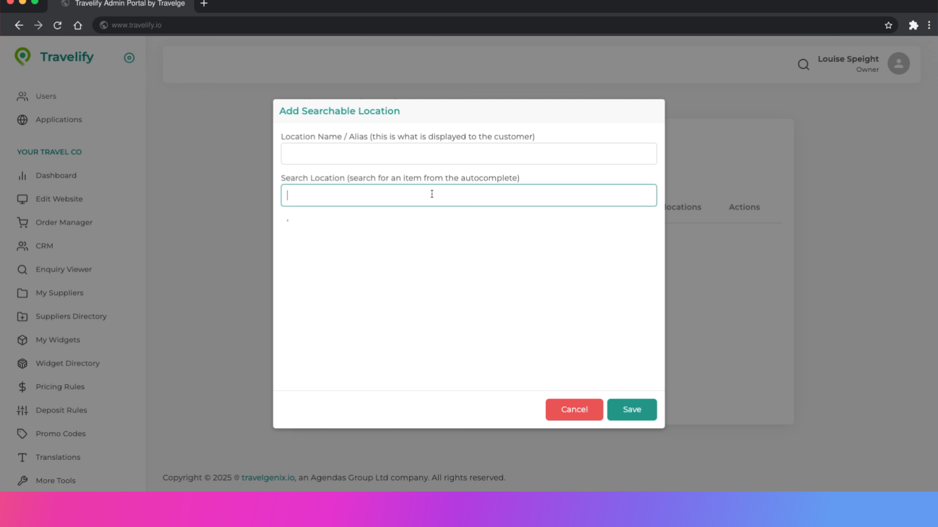 Fill in your desired name