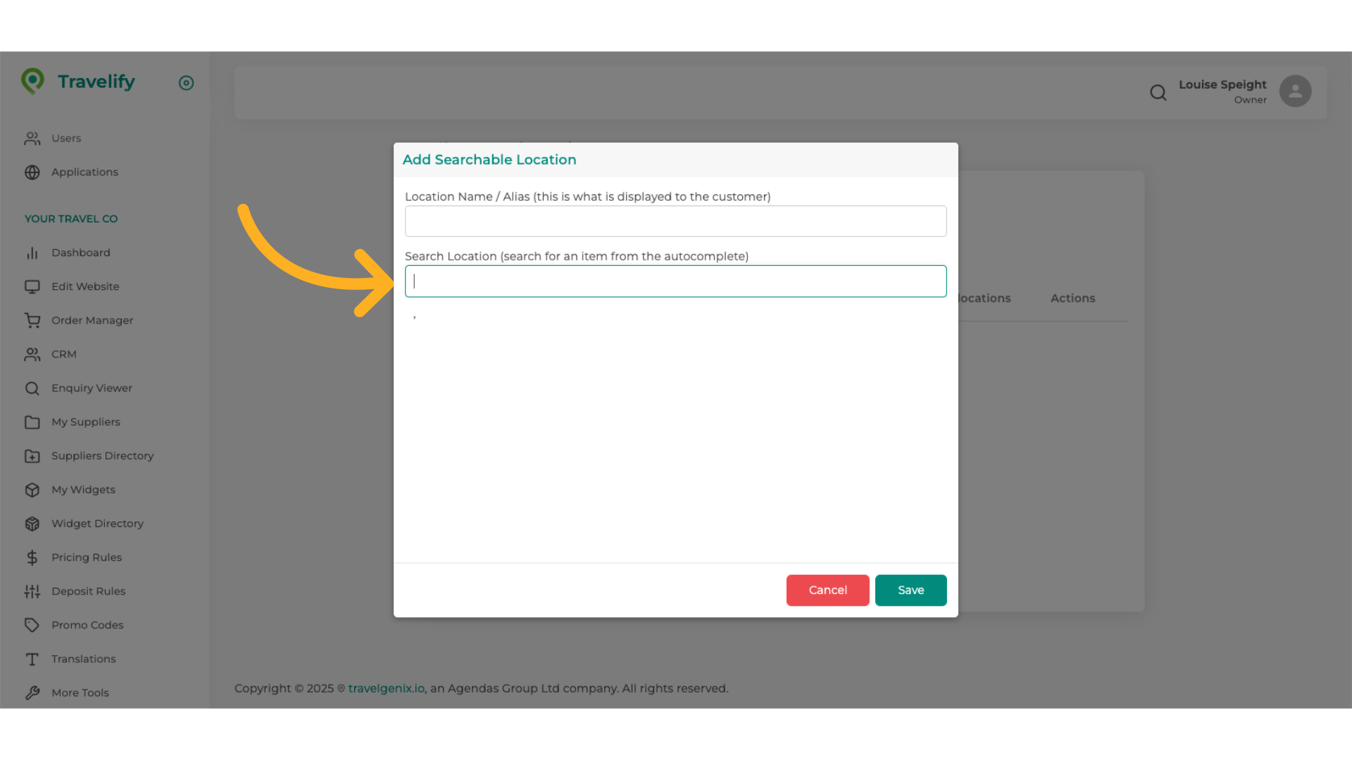 Click on the bottom box to select from the database