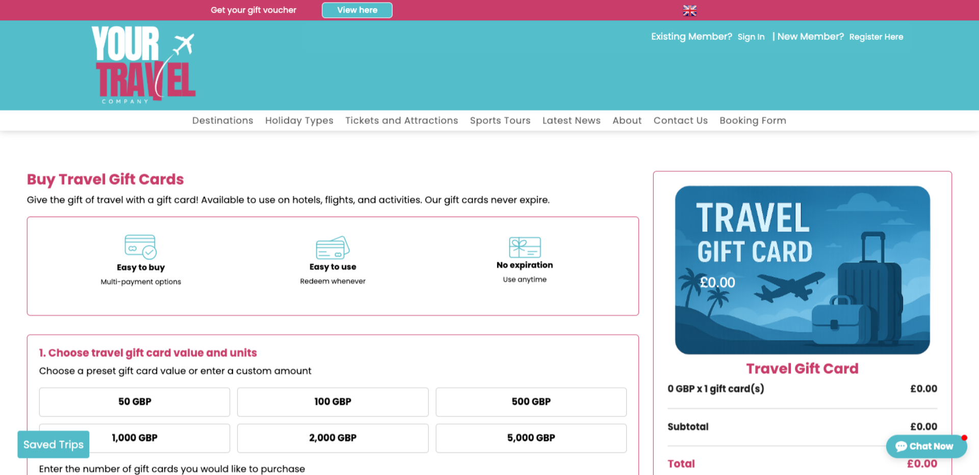 This is how the Gift Voucher option should look