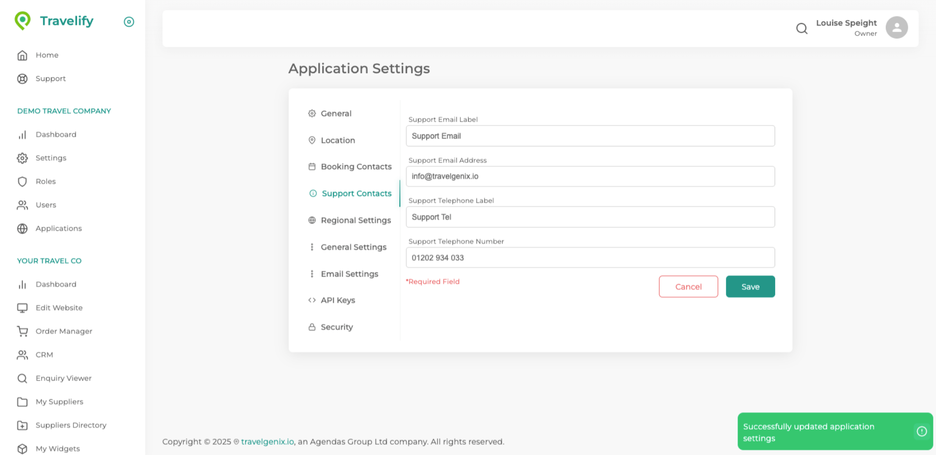 Your changes have been Saved