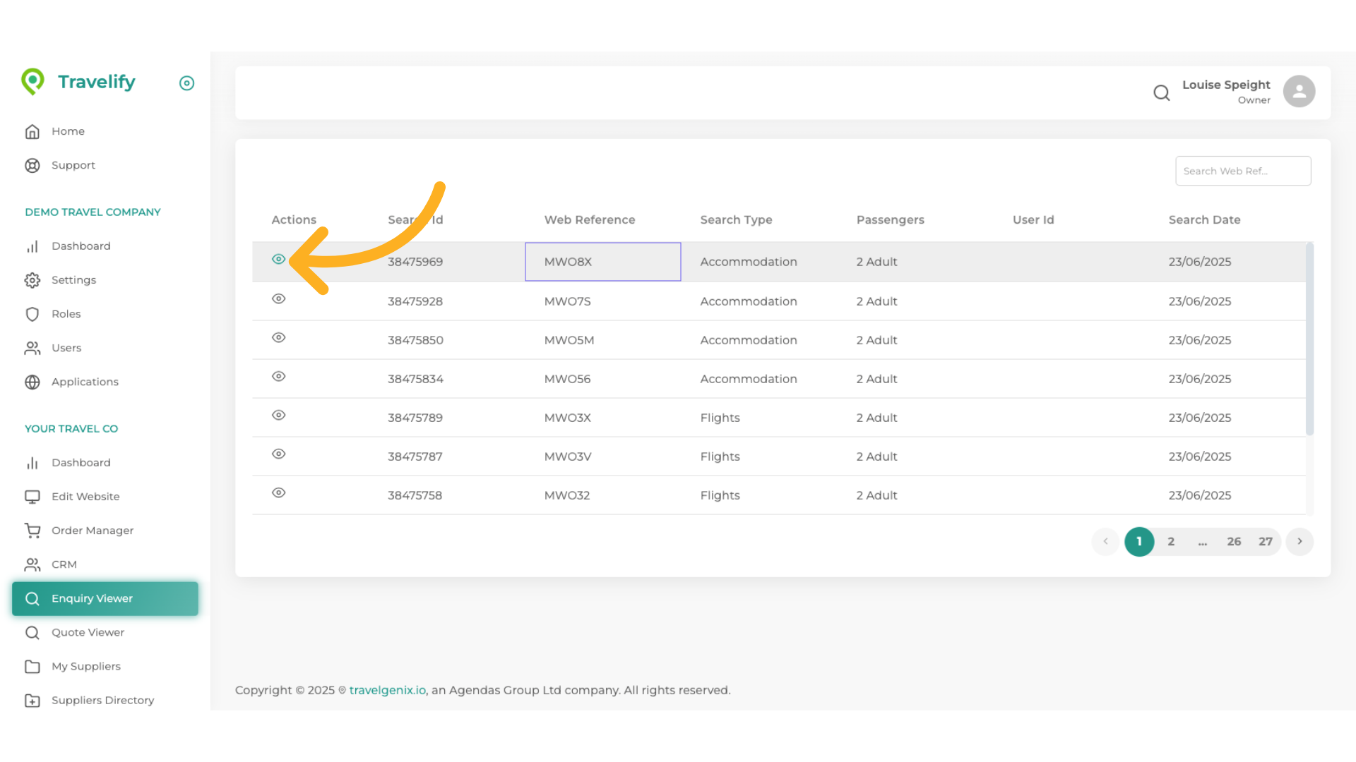 Click here to access the search