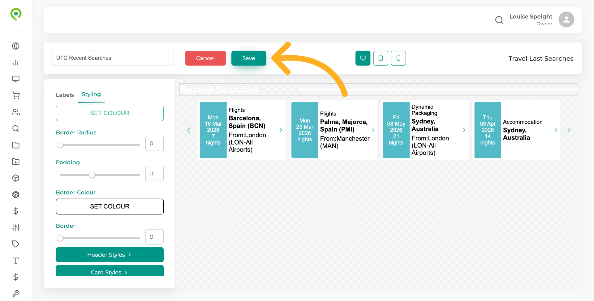 Save Styling Changes