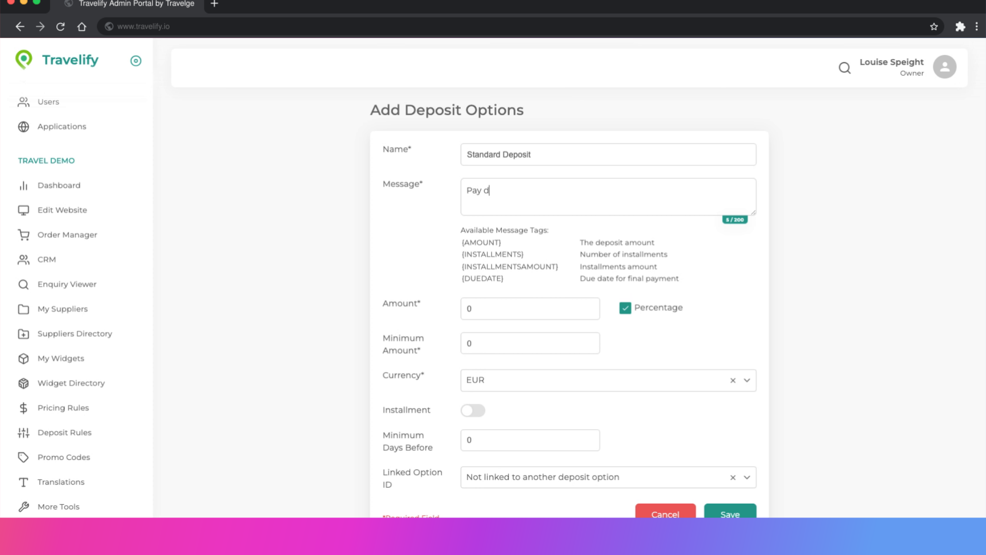 Start filling in this field, as an example...