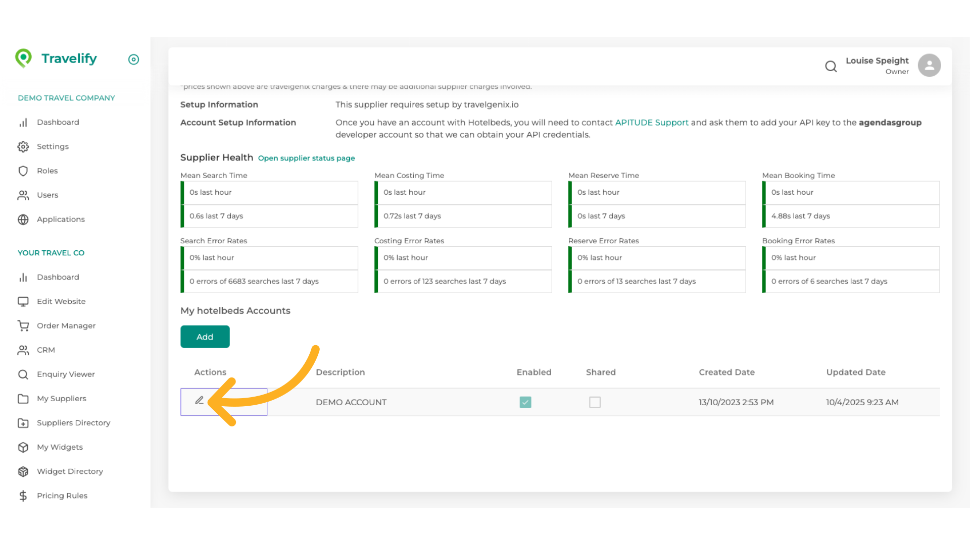 Select the Edit icon