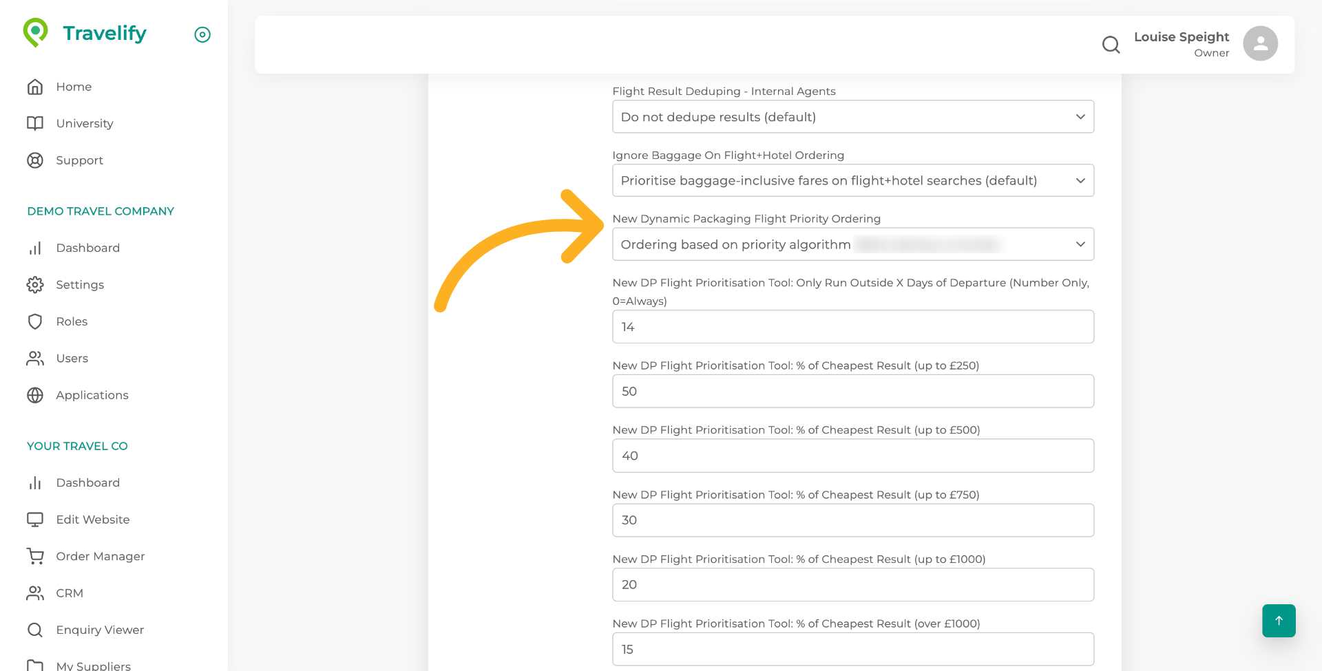 To turn the tool on we need to select from this dropdown
