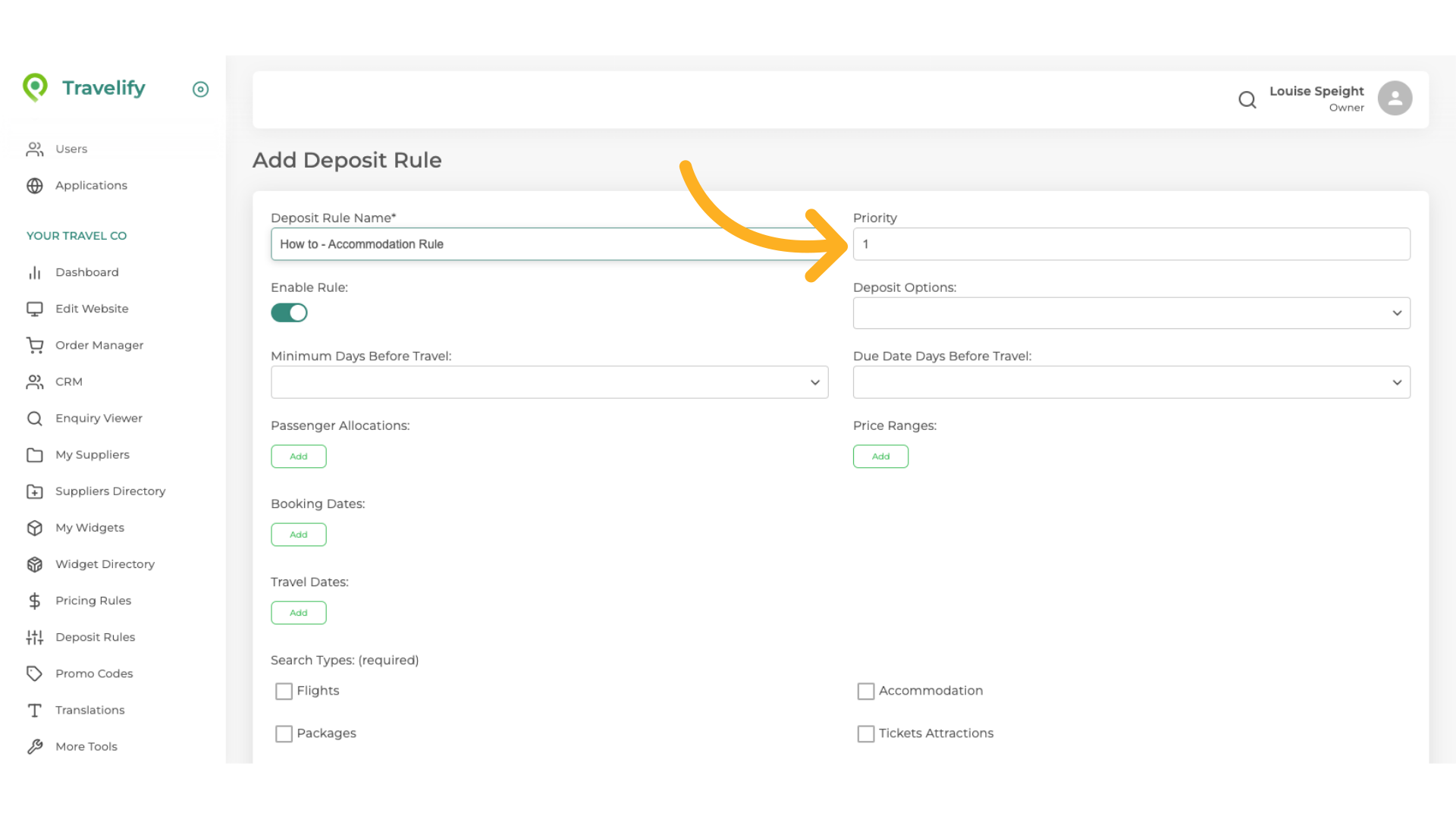 Leave Priority set as 1