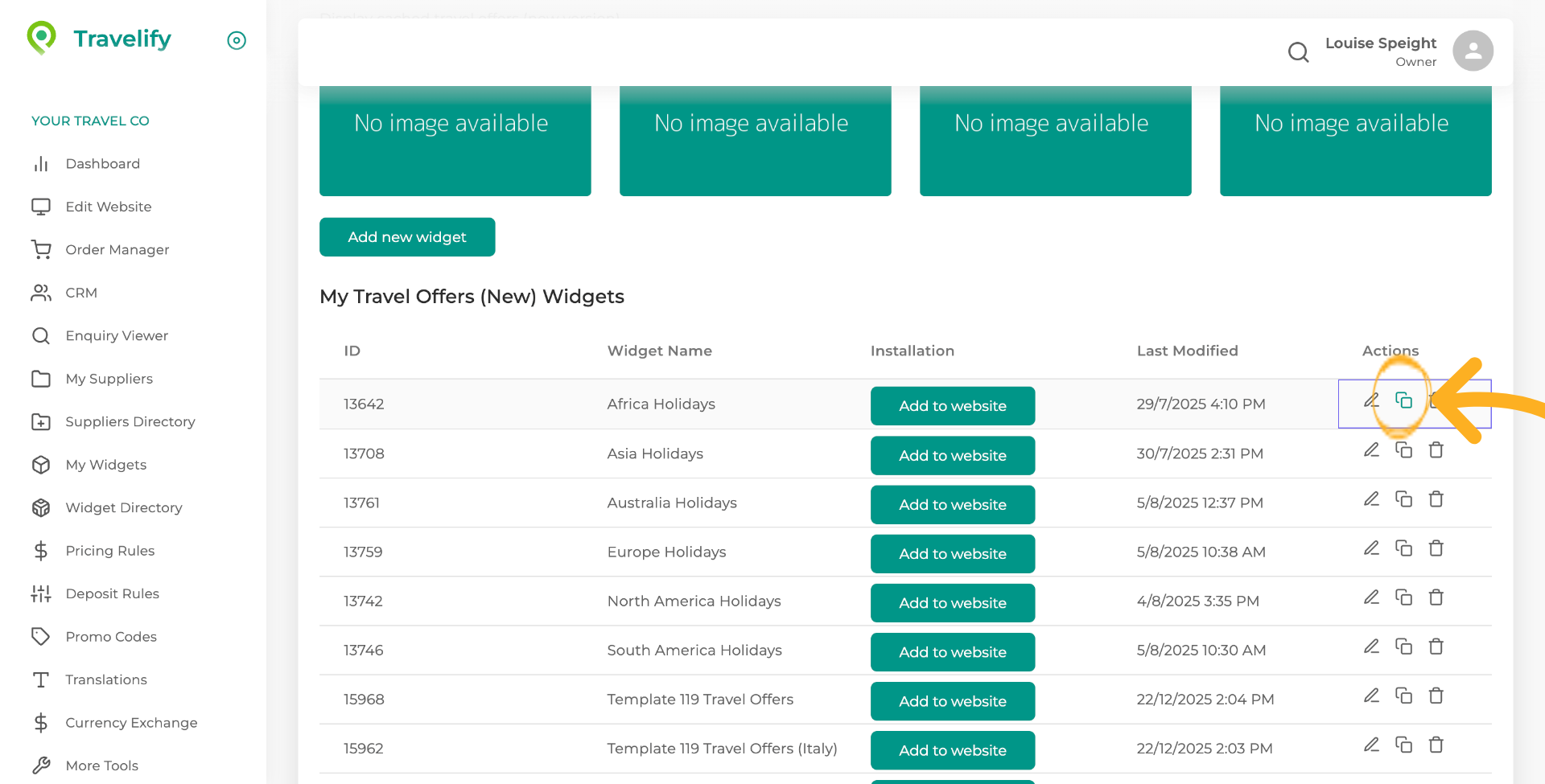 Access Widget Settings