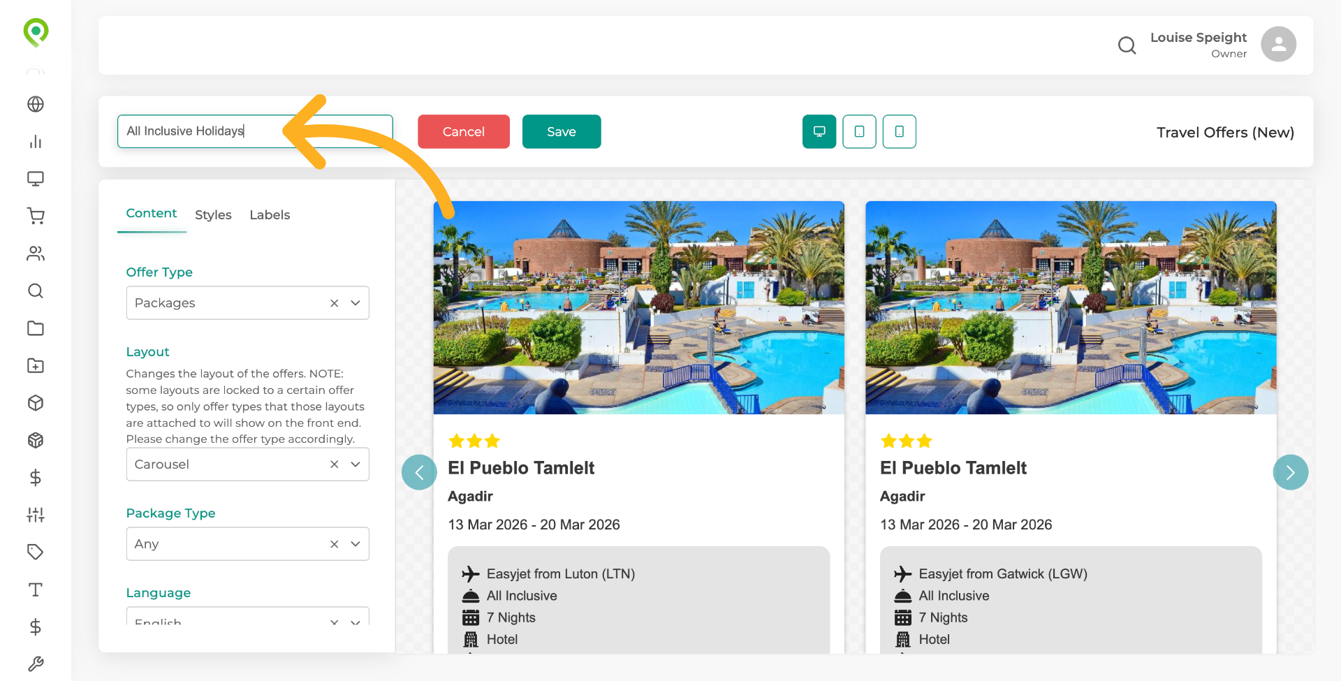 Fill Offer Box Title