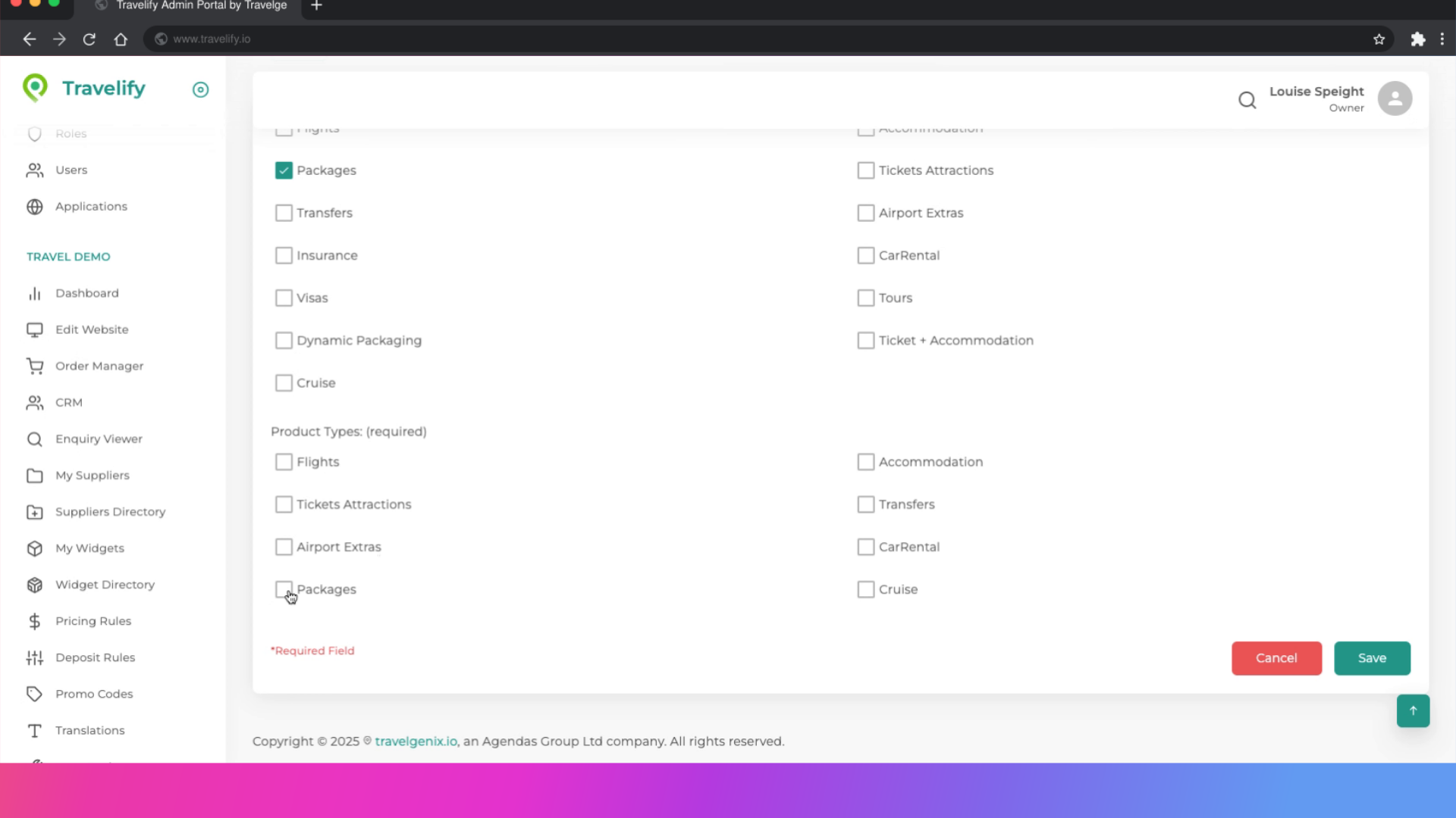 Check the Packages box