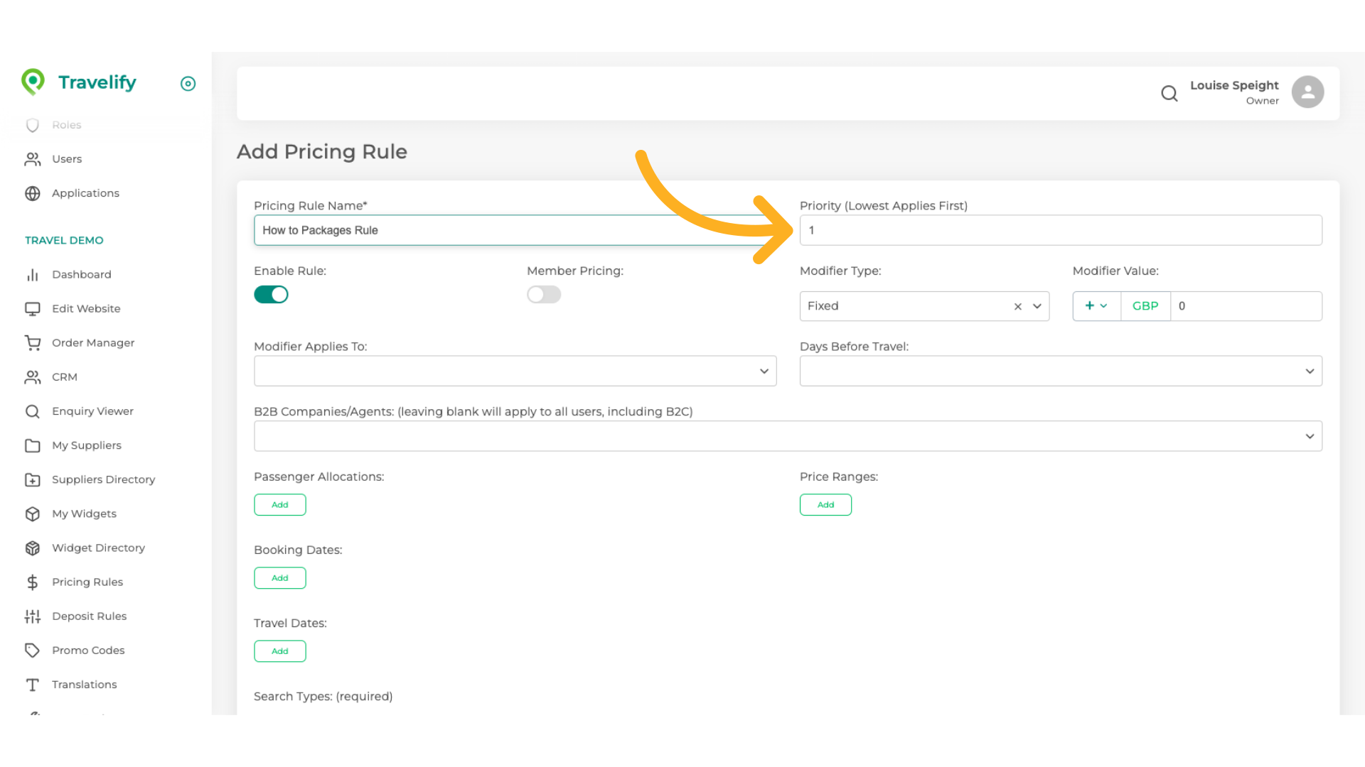 Leave Priority set as 1