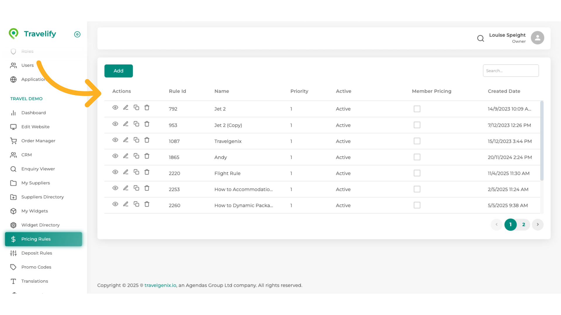 The new Rule will appear in your list of Pricing Rules