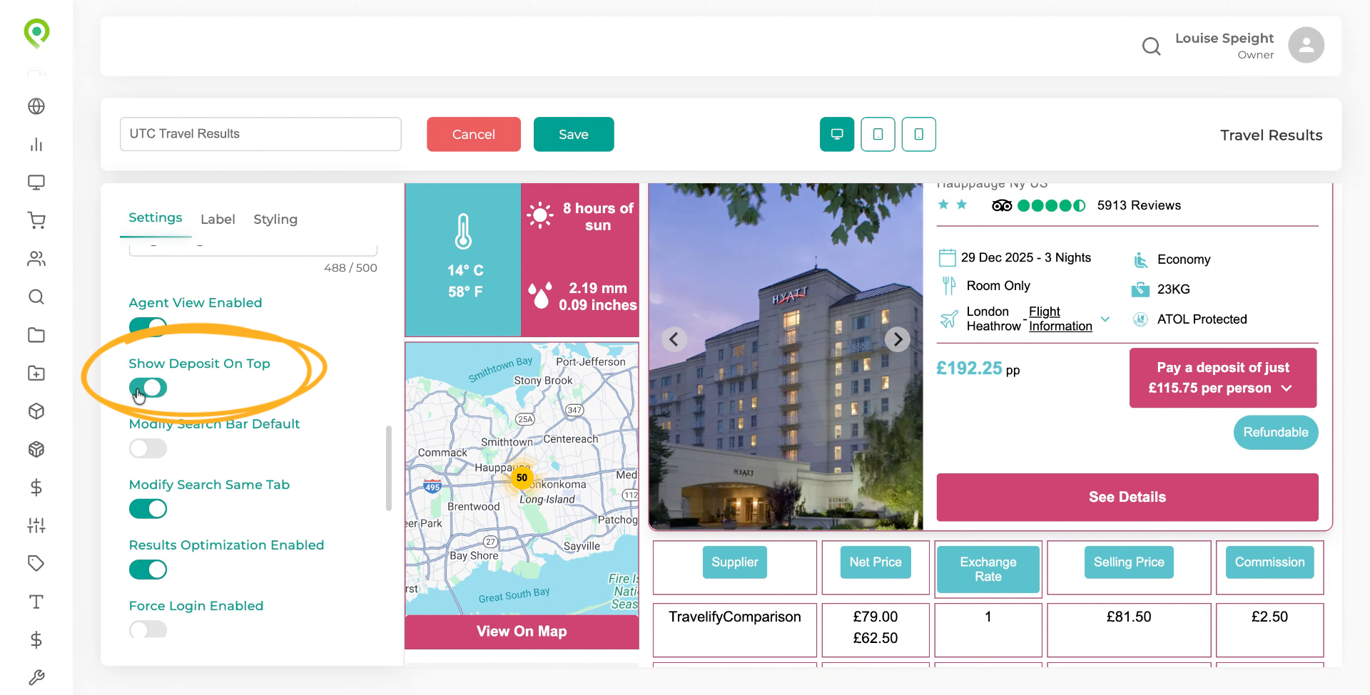 Check the button to make the change