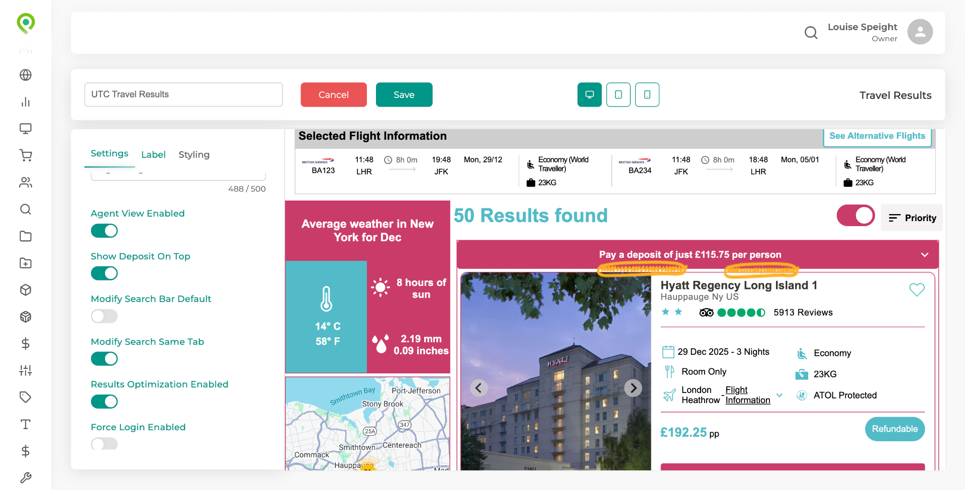 We can also edit the text that appears in this banner