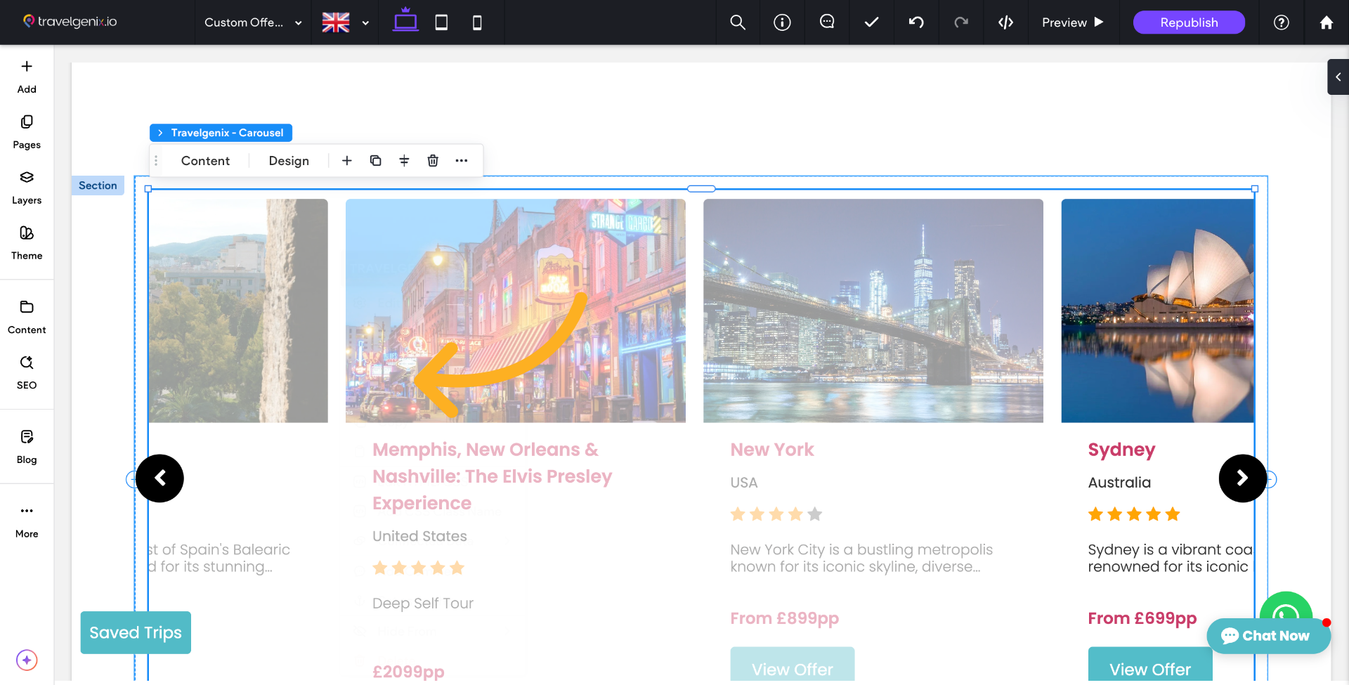 Once populated Right click to open edit menu