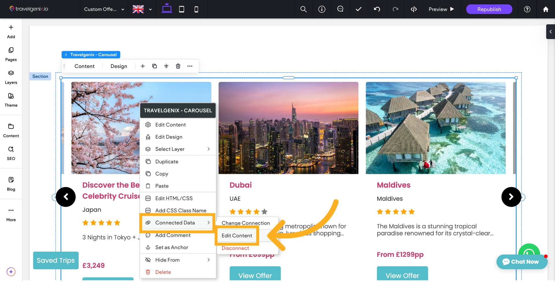 Scroll down to Connected Data