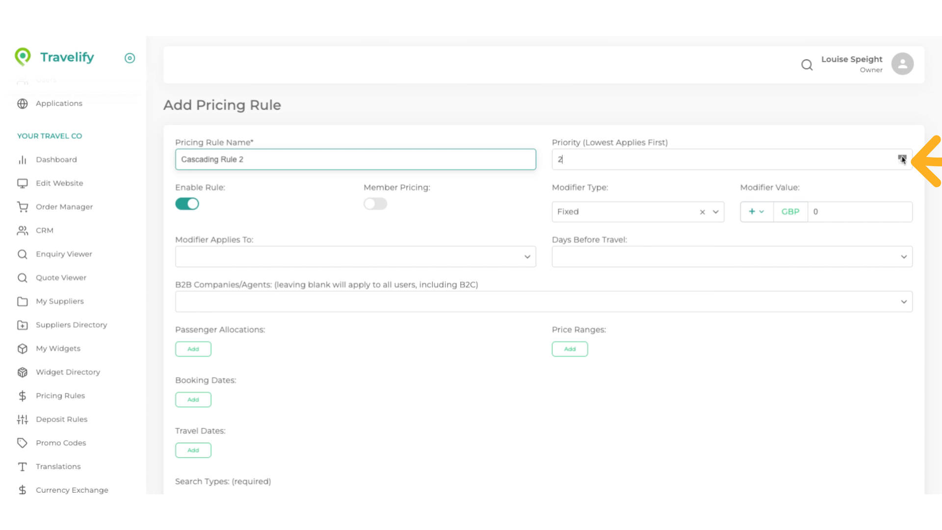 We are going to set this as a Priority 2