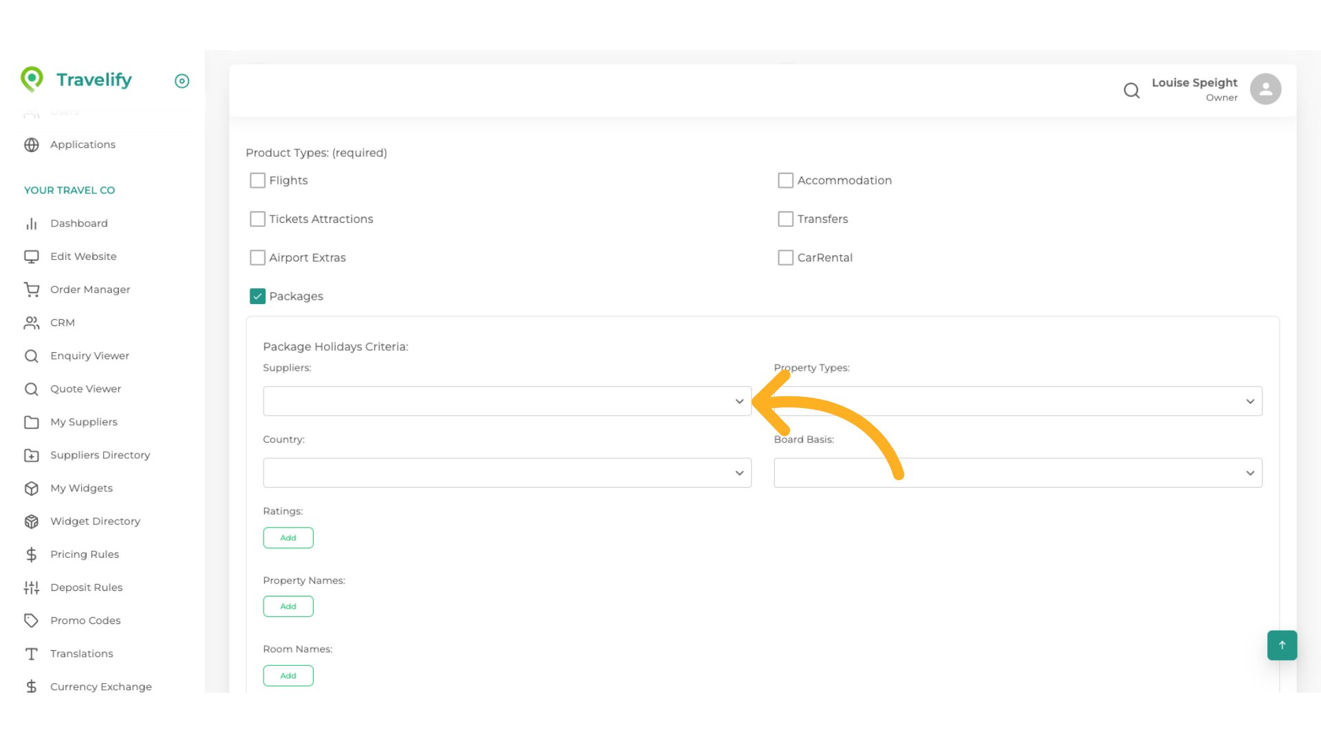 Again, if we leave this blank the rule will apply to ALL Suppliers
