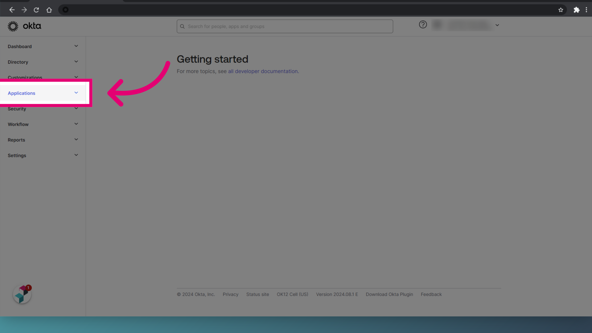 Click 'Applications'