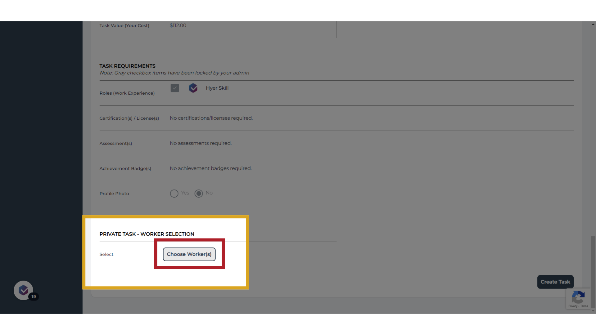 Click 'Choose Worker(s)'