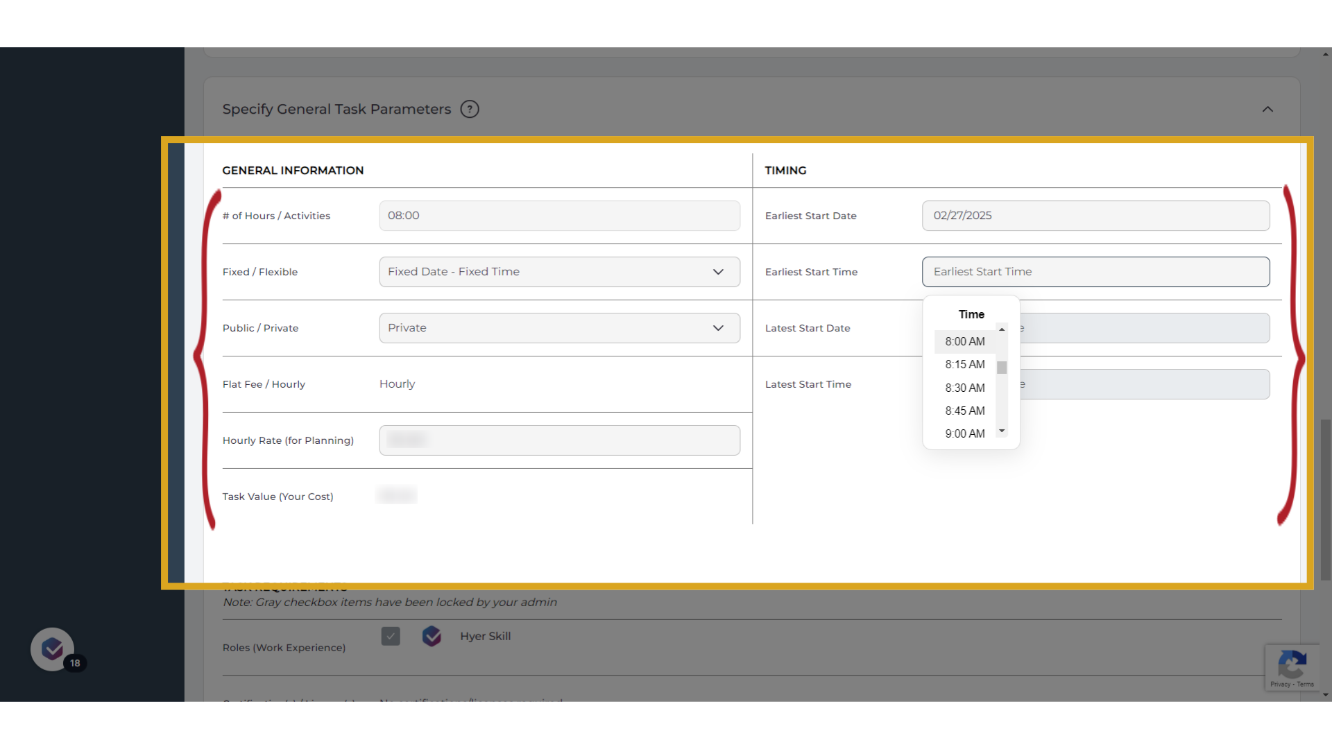 General Task Information