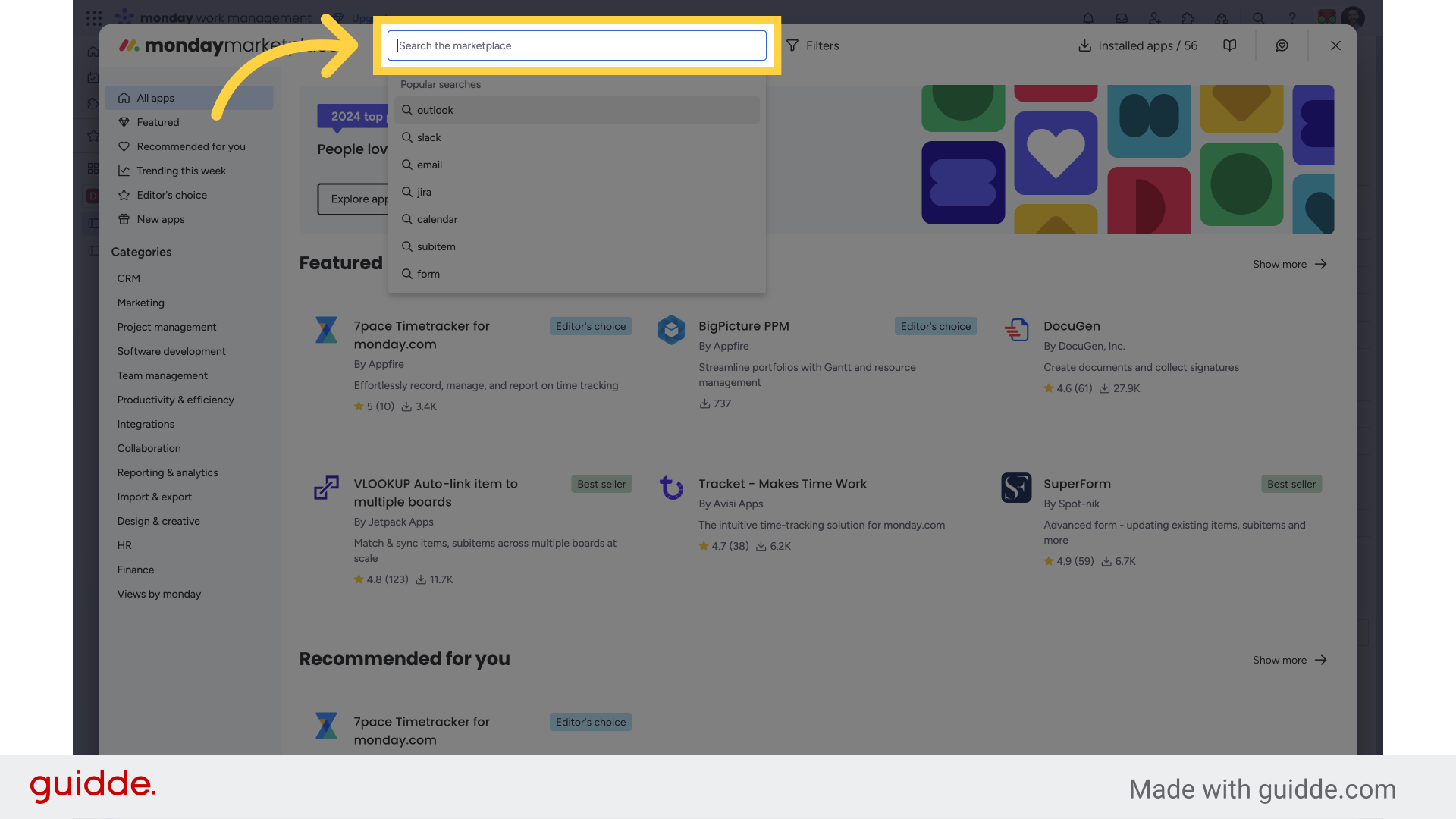 Click 'Search the marketplace'
