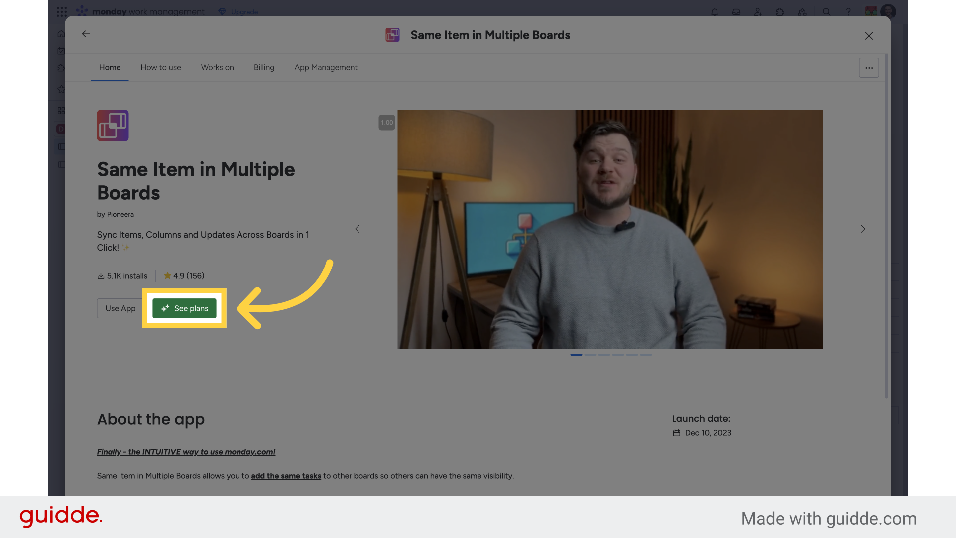 Click 'See plans'