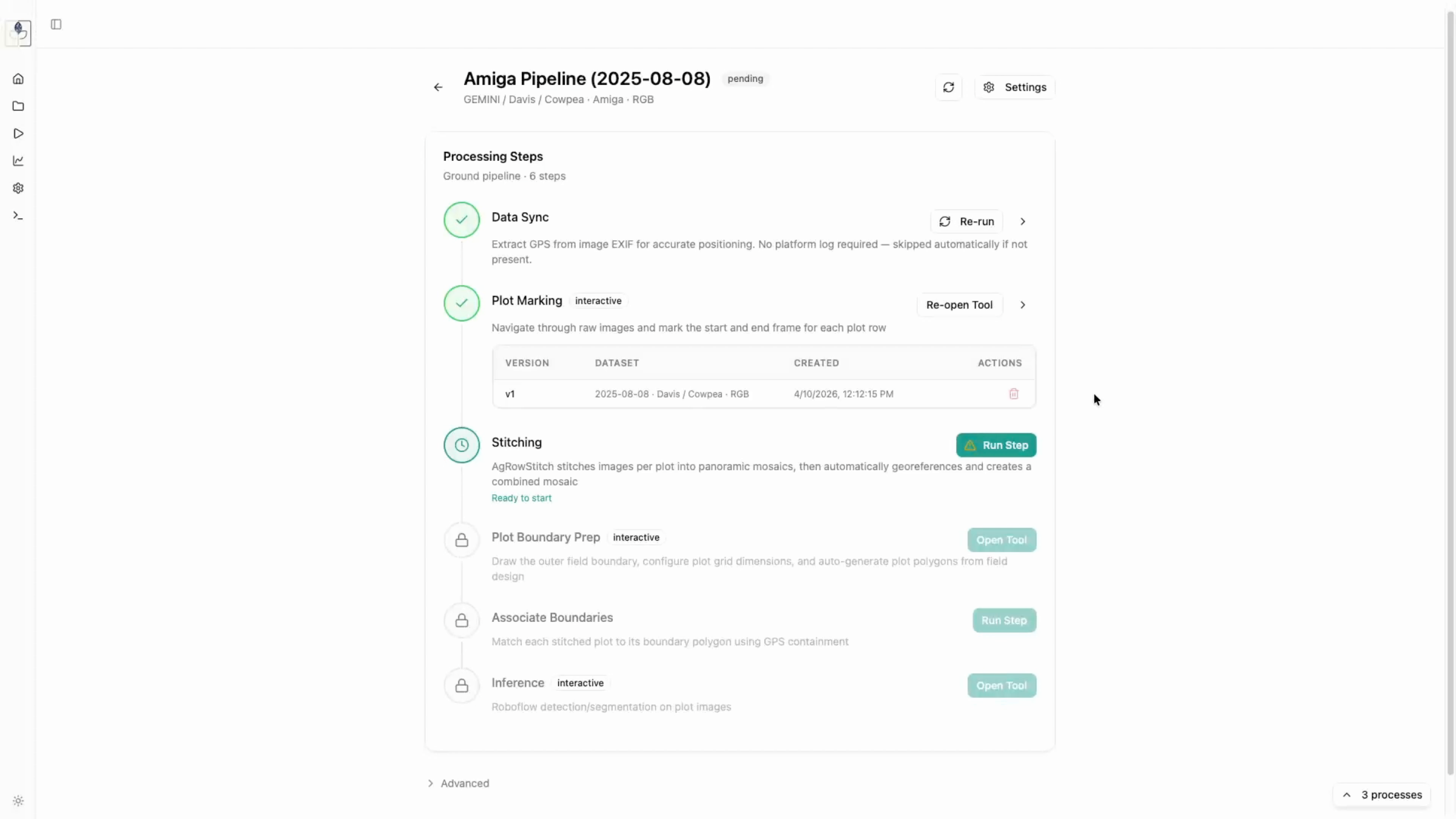Stitching Setup And Execution