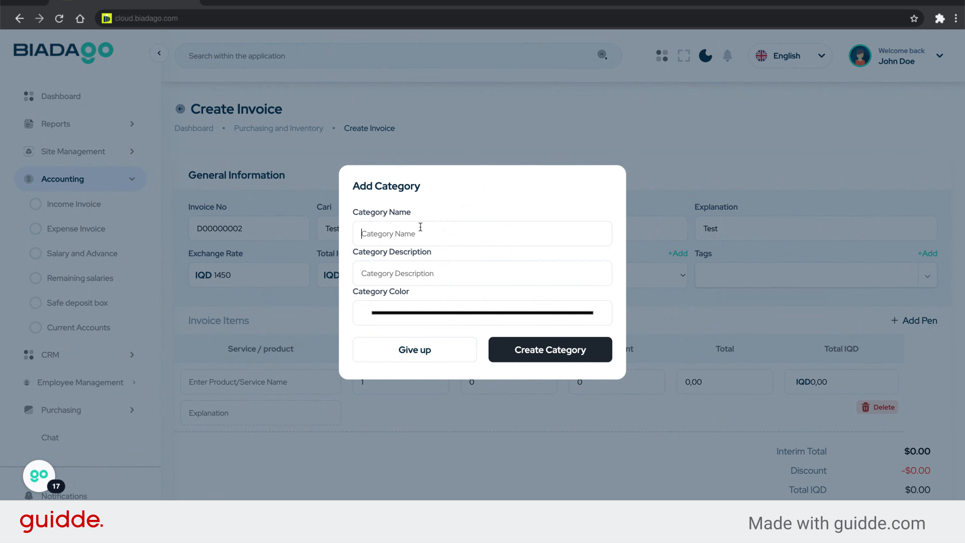 Fill 'Progress Payment'