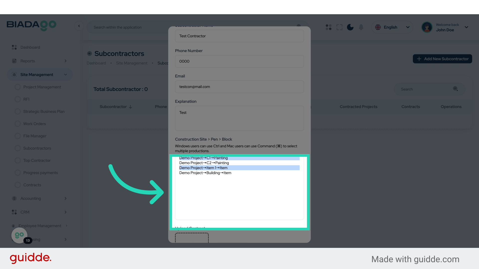 Fill 'Demo Project→C1→PaintingDemo Project→C2→Painting Demo Project→Item 1→ItemDemo Project→Building→Item'
