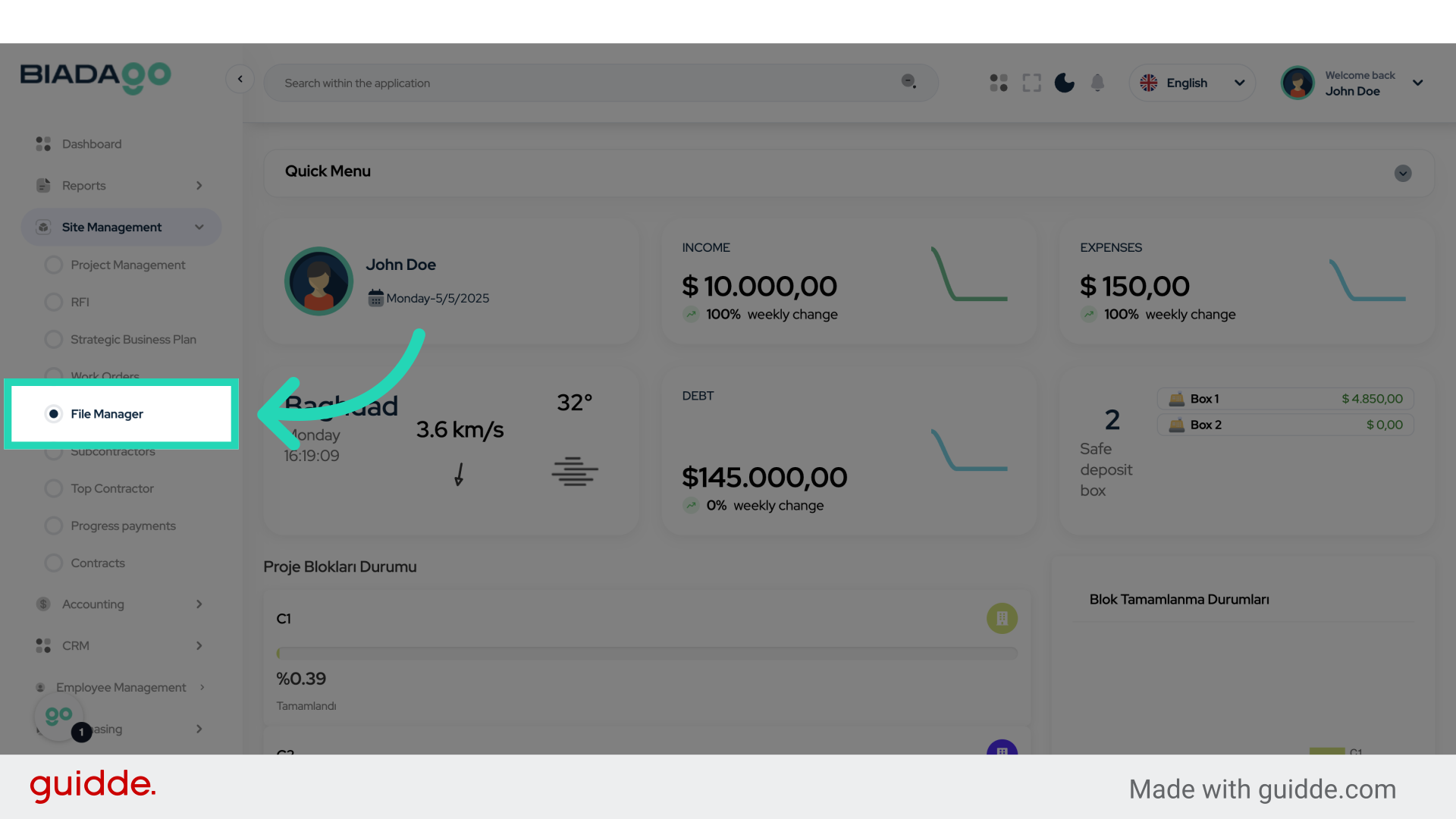 Click 'File Manager'