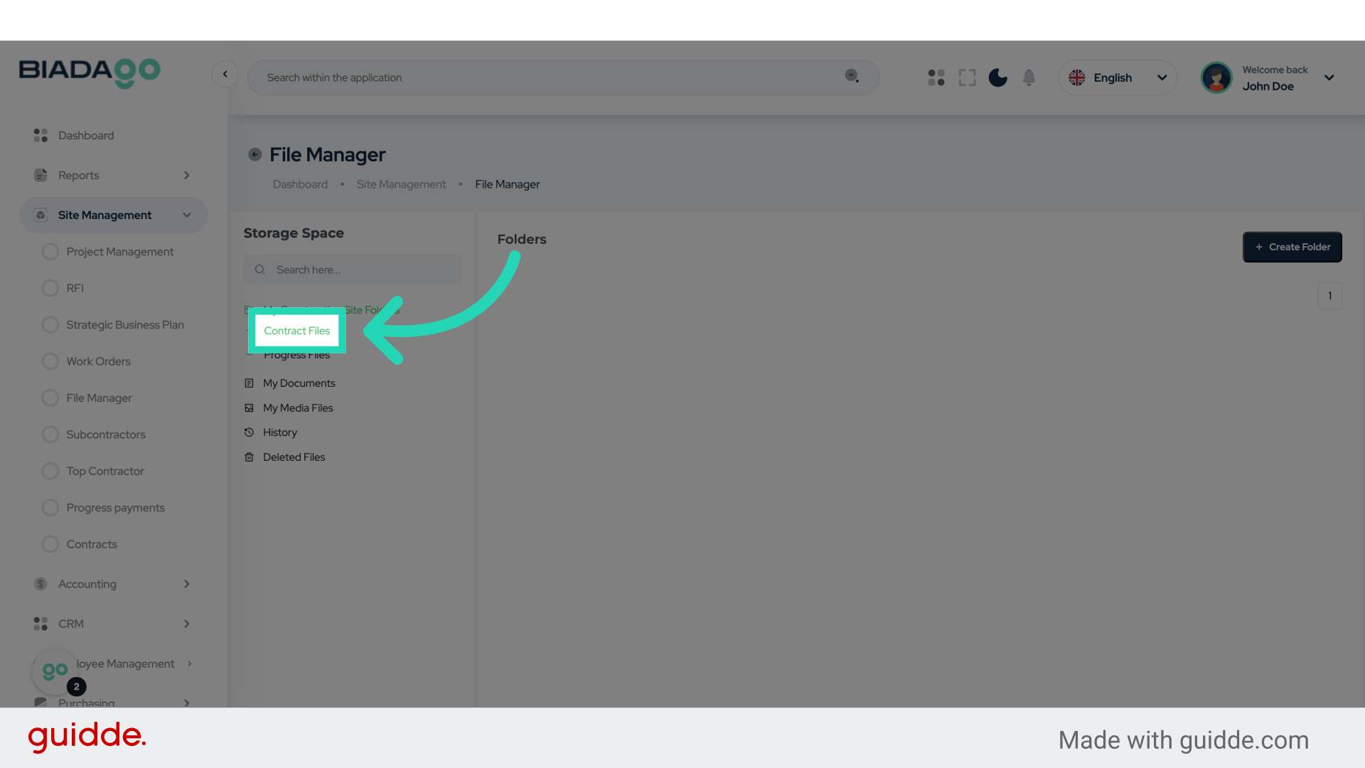 Click 'Contract Files'