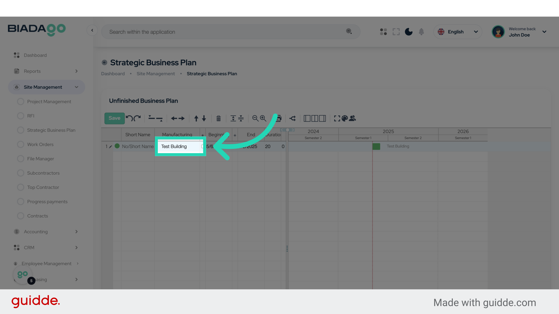 Fill 'Test Building'
