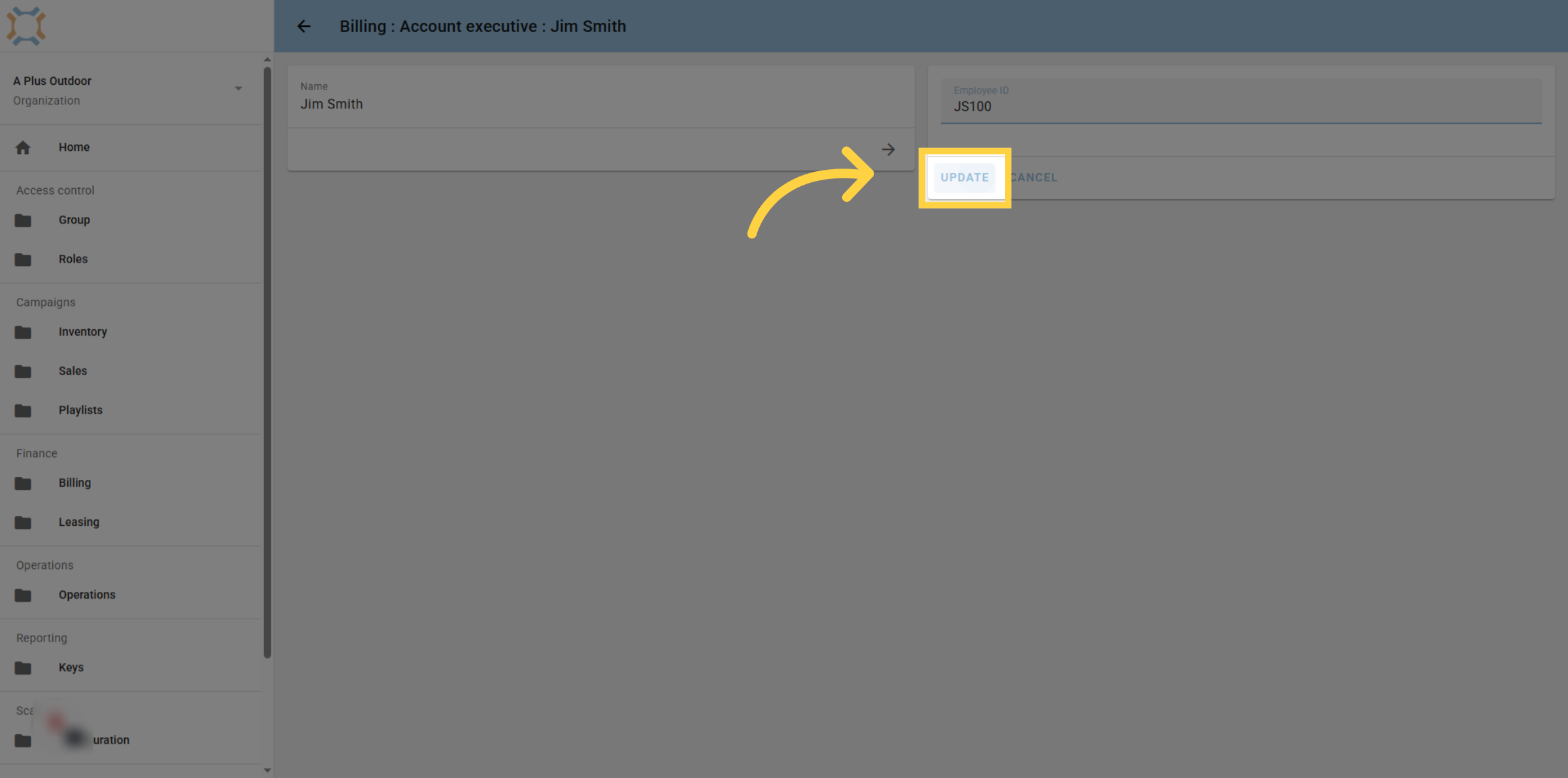 Click 'update'