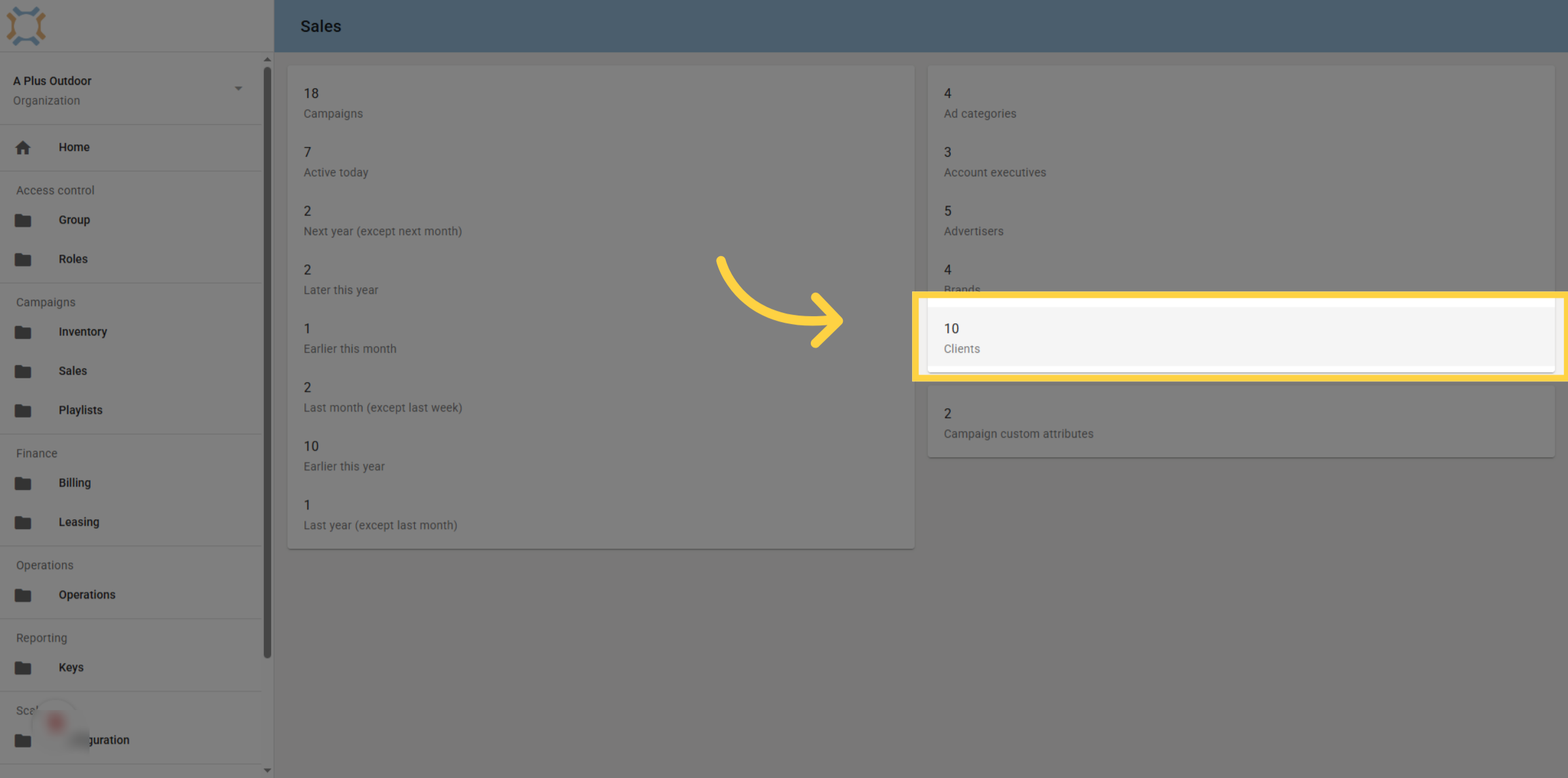 Click 'Clients'