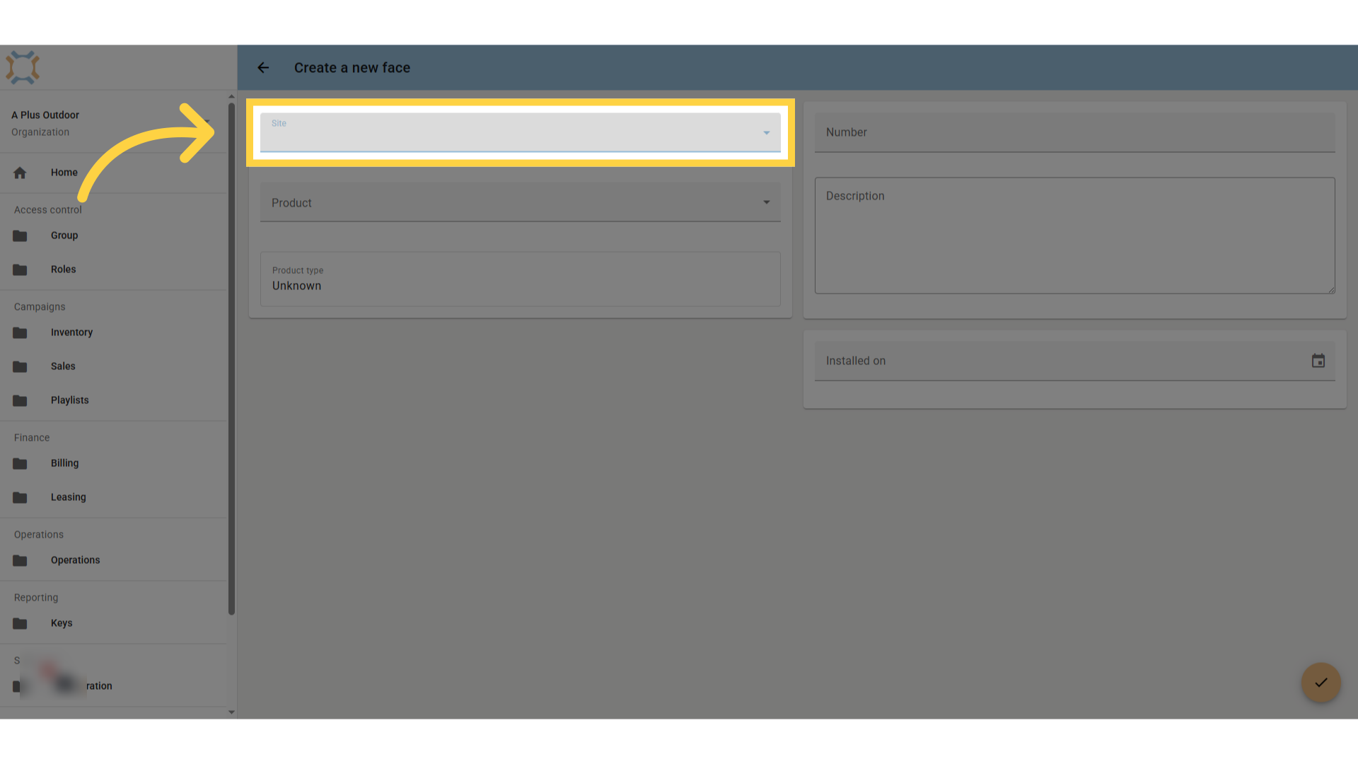 Select Site