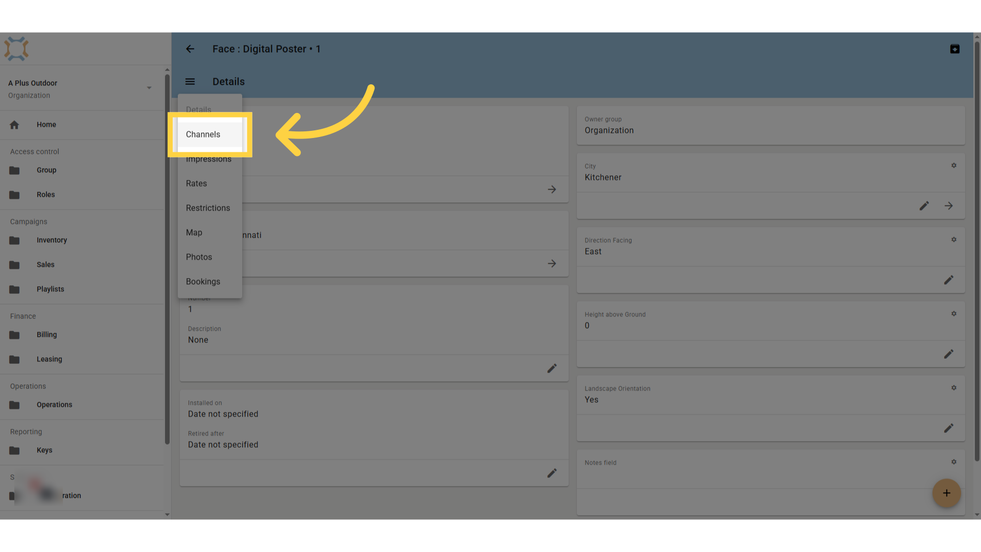 Click 'Channels'