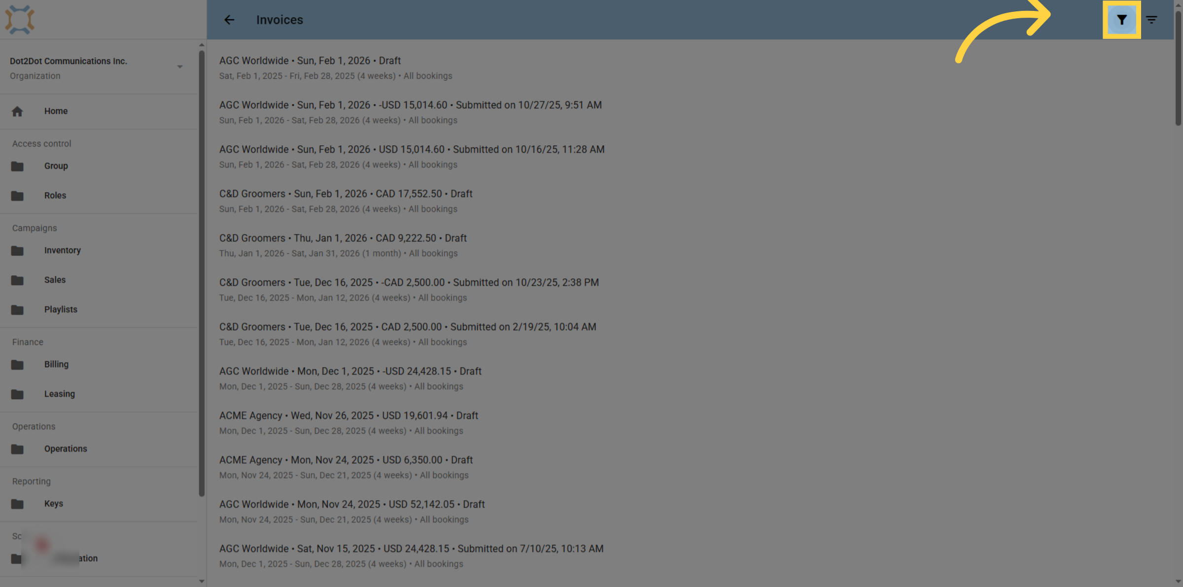 Finding Invoices with reversals