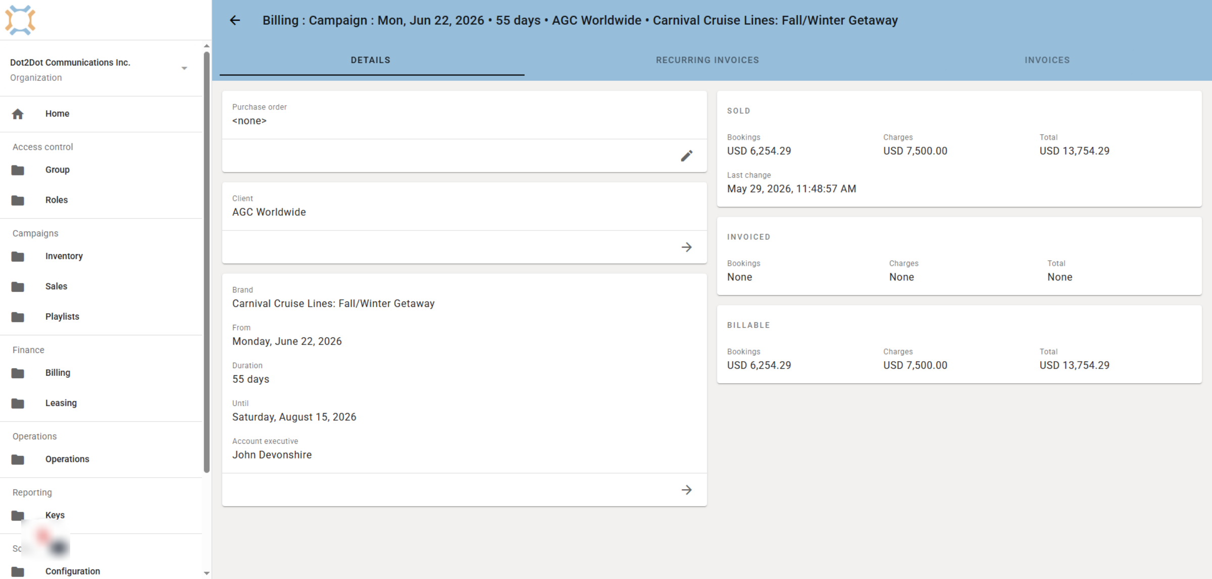 Working on the Invoice